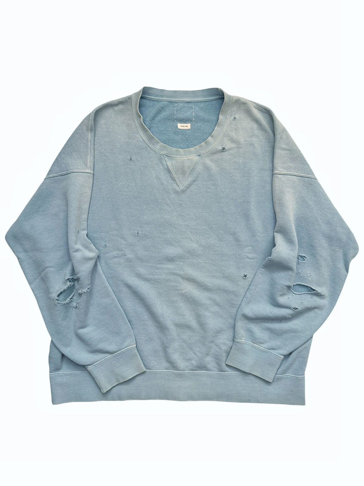 Visvim Jumbo SB Sweat DMGD Crewneck Blue Size US L / EU 52-54 / 3 - 1 Thumbnail