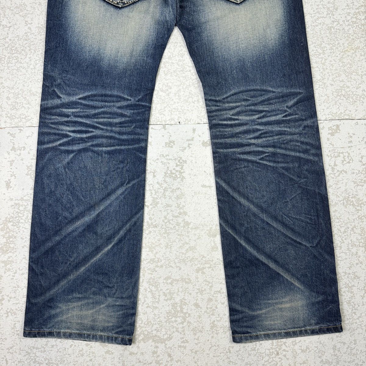 If Six Was Nine Skull - Lolita Washed Hippie Blue Jeans Size US 32 / EU 48 - 8 Thumbnail