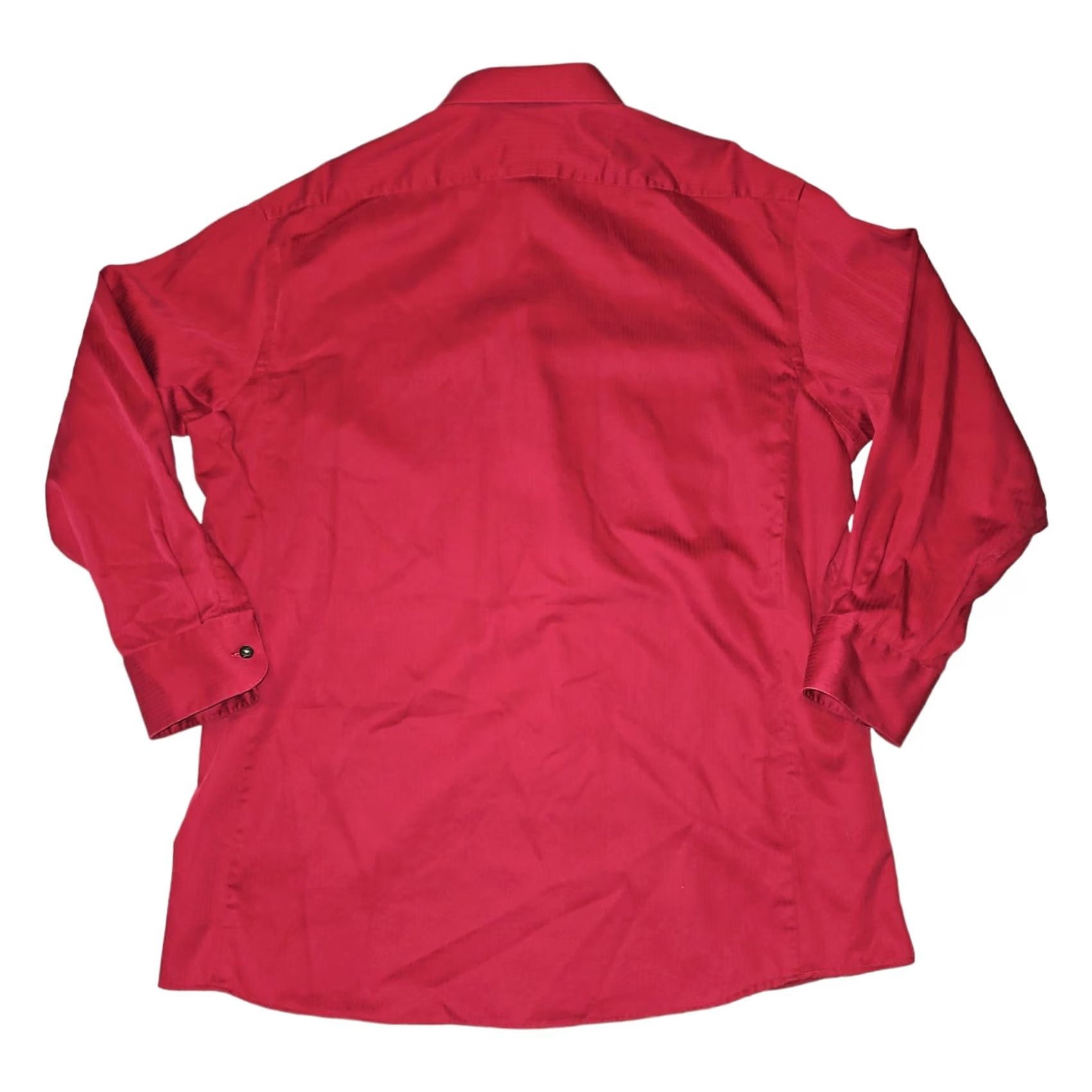 Vintage Concepts By Claiborne Button Up Shirt Mens Long Sleeve Modern Fit Red 32/33 Cotton Non-Iron Easy Care Button-Up Shirt Size US XS / EU 42 / 0 - 5 Thumbnail