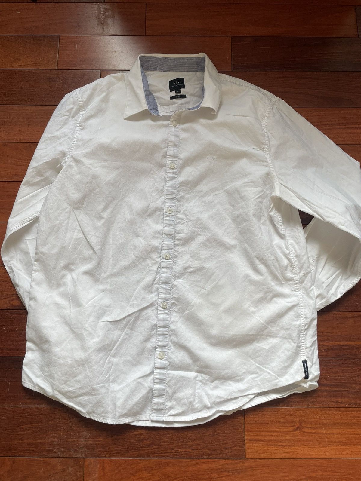 Armani Exchange White Armani Exchange Button Up Size US XL / EU 56 / 4 - 1 Thumbnail