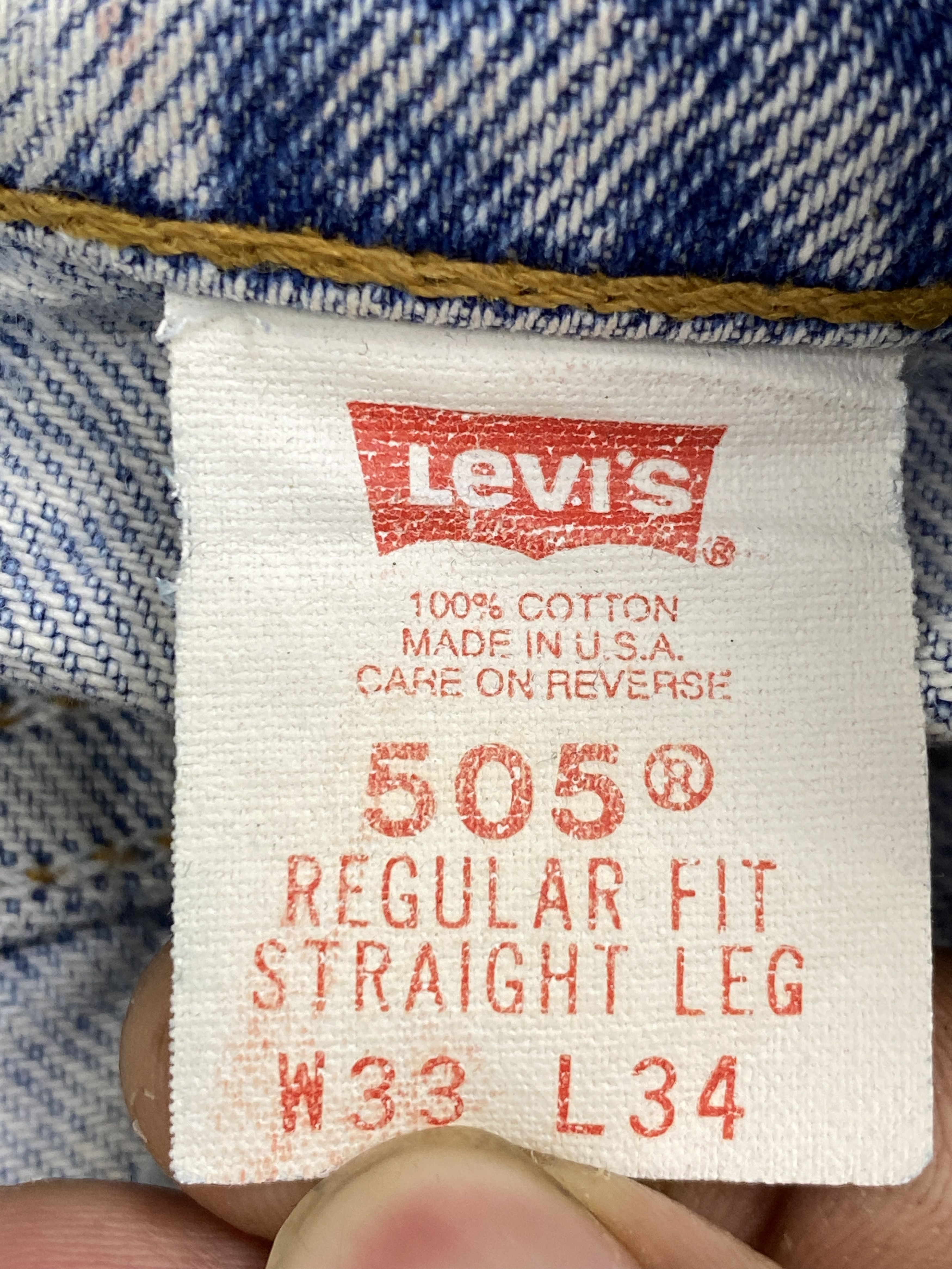 Levi's Vintage 90s Levis 505 Light Wash Jeans DP2706 Size US 31 - 7 Thumbnail