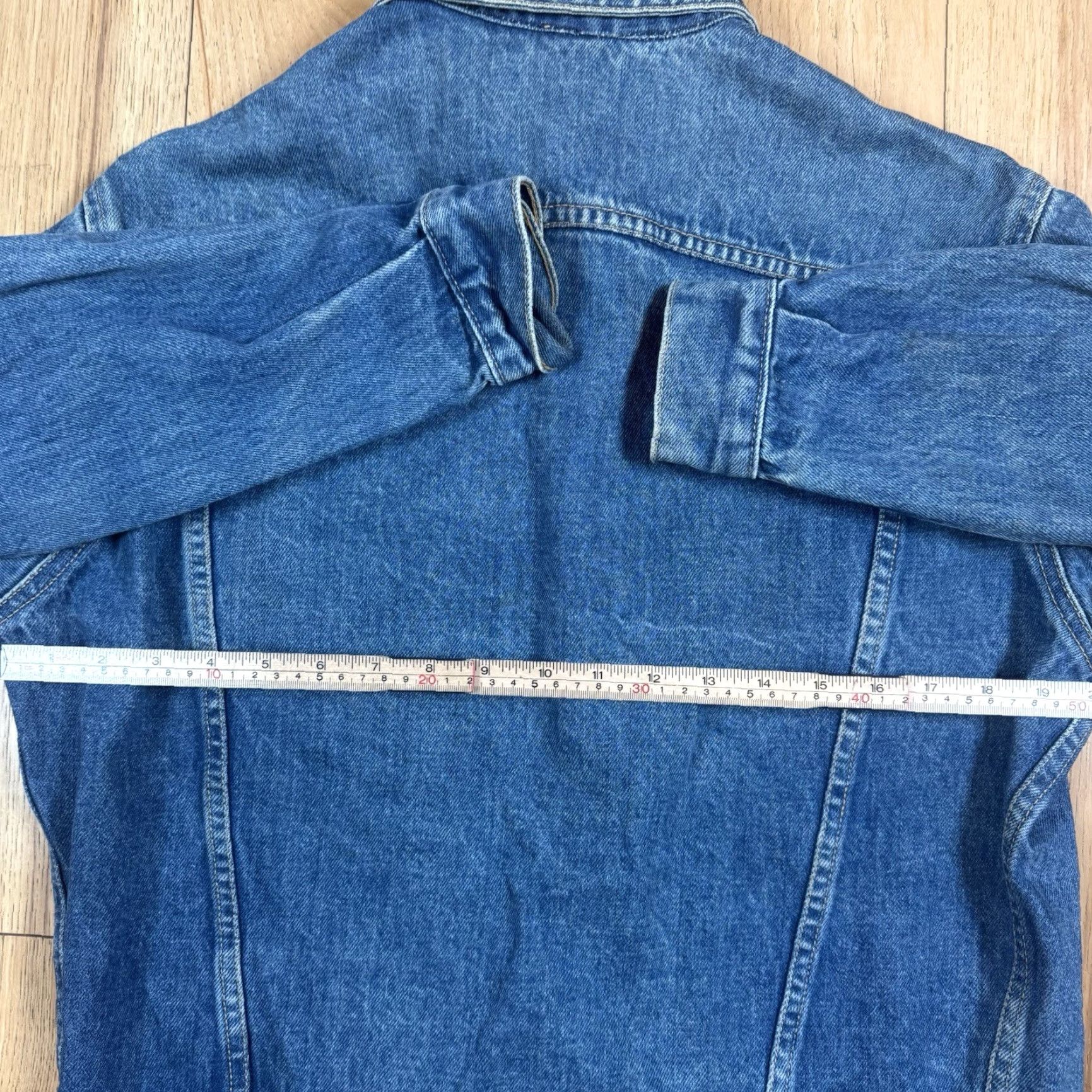 Guess VINTAGE Guess Denim Jacket Mens M Blue Cotton Denim Biker 80s USA Made Shirt/Coat Mens Size US M / EU 48-50 / 2 - 7 Thumbnail