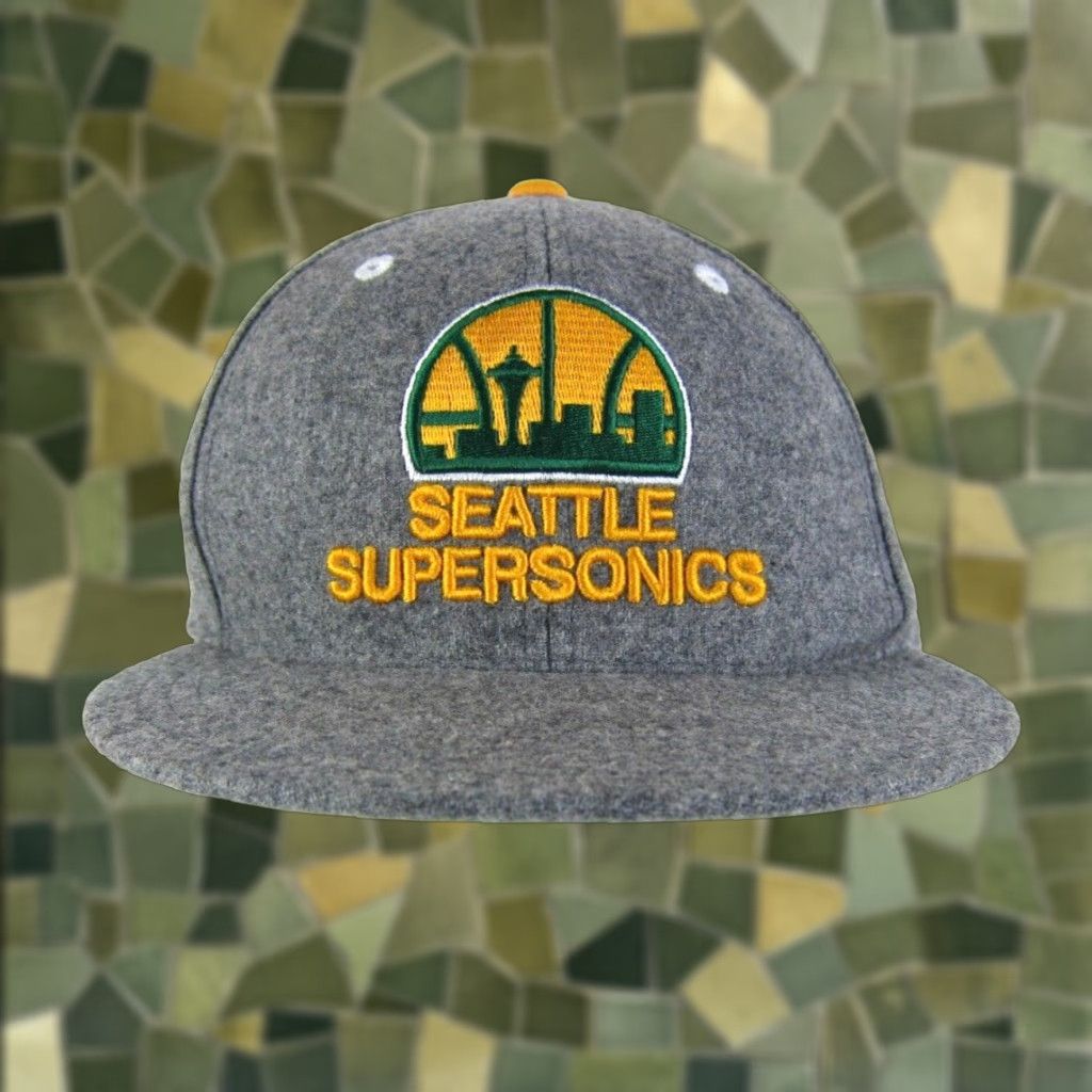 Mitchell & Ness VINTAGE Seattle Supersonics Mitchell & Ness Grey Wool Blend Hat 7 3/8 Fitted Size ONE SIZE - 1 Thumbnail