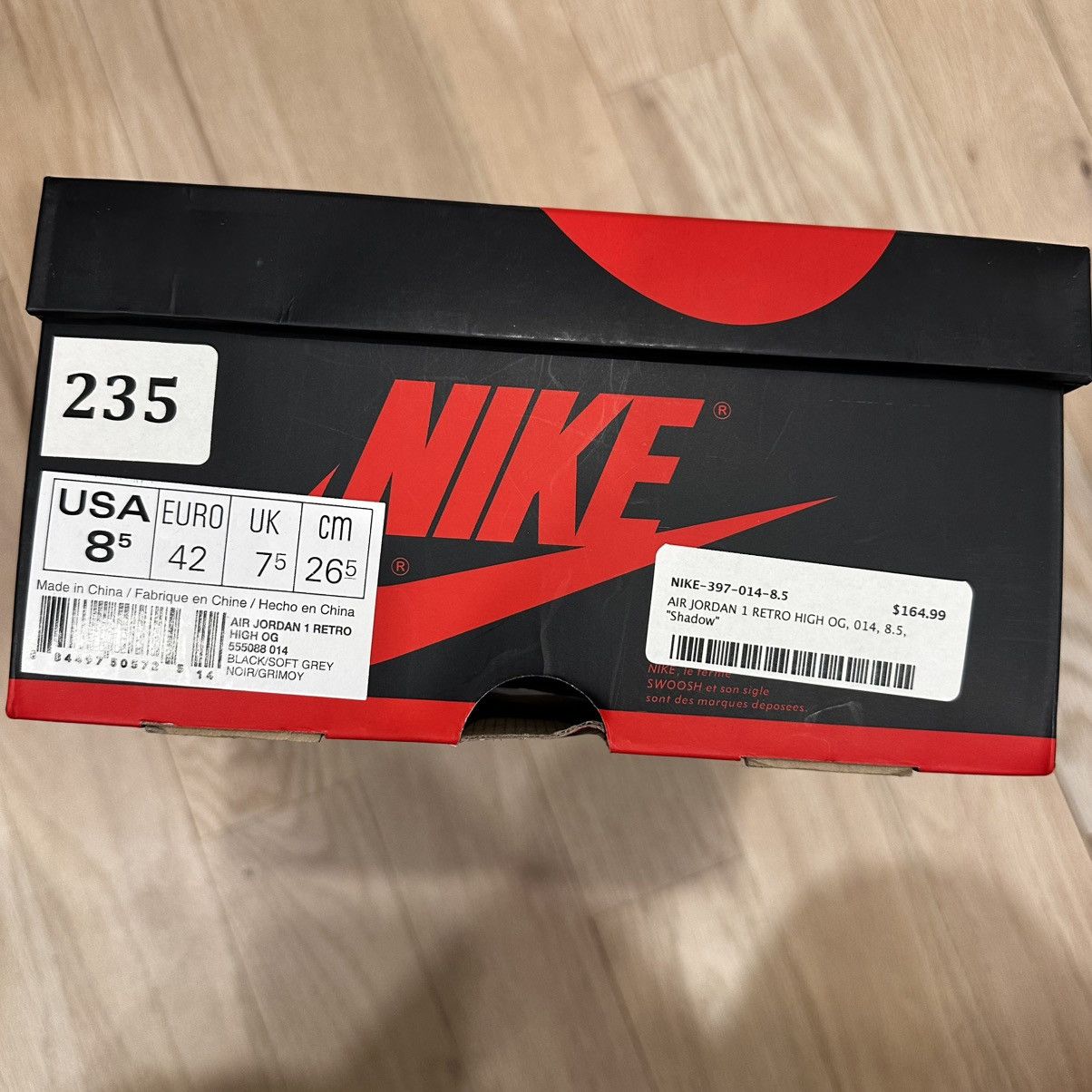 Jordan Brand Air Jordan 1 high shadow Size US 8.5 / EU 41-42 - 7 Thumbnail