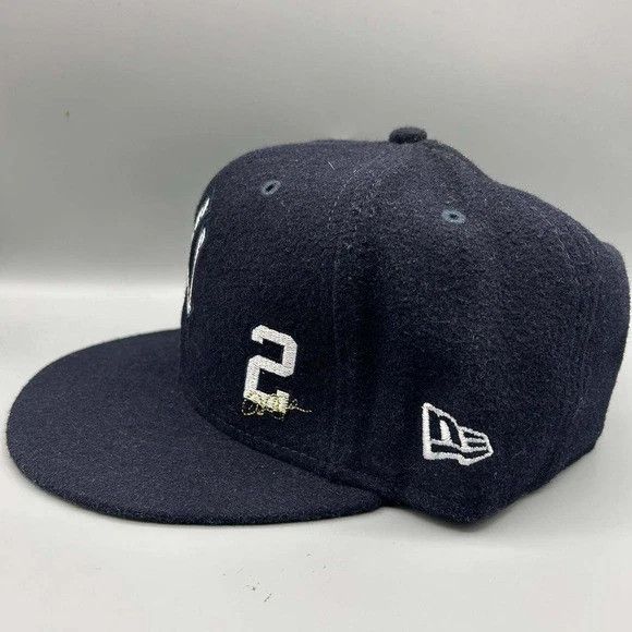 New Era New York Yankees Hat Men M-L Navy Derek Jeter Snap Back Cap Size ONE SIZE - 6 Thumbnail