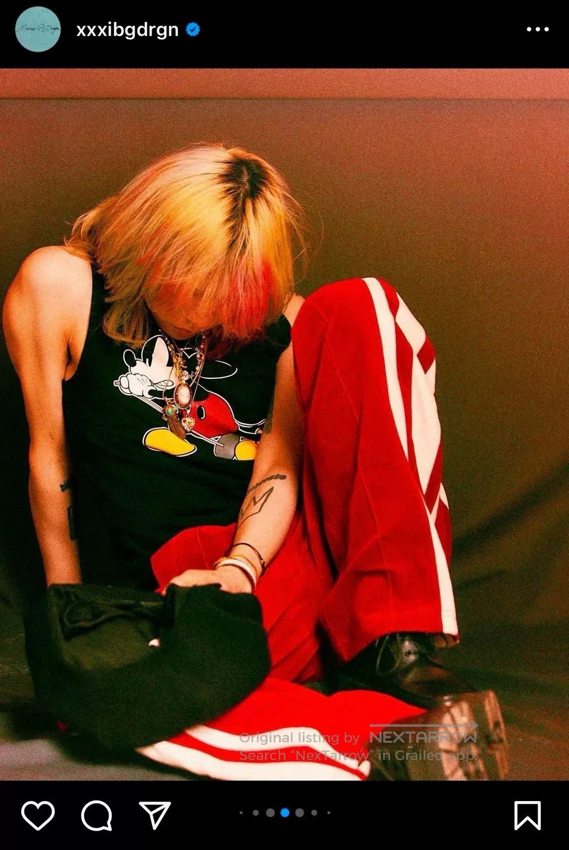 Takahiromiyashita The Soloist. Number (N)ine 2000's Mickey Tank Top. Size US S / EU 44-46 / 1 - 6 Thumbnail