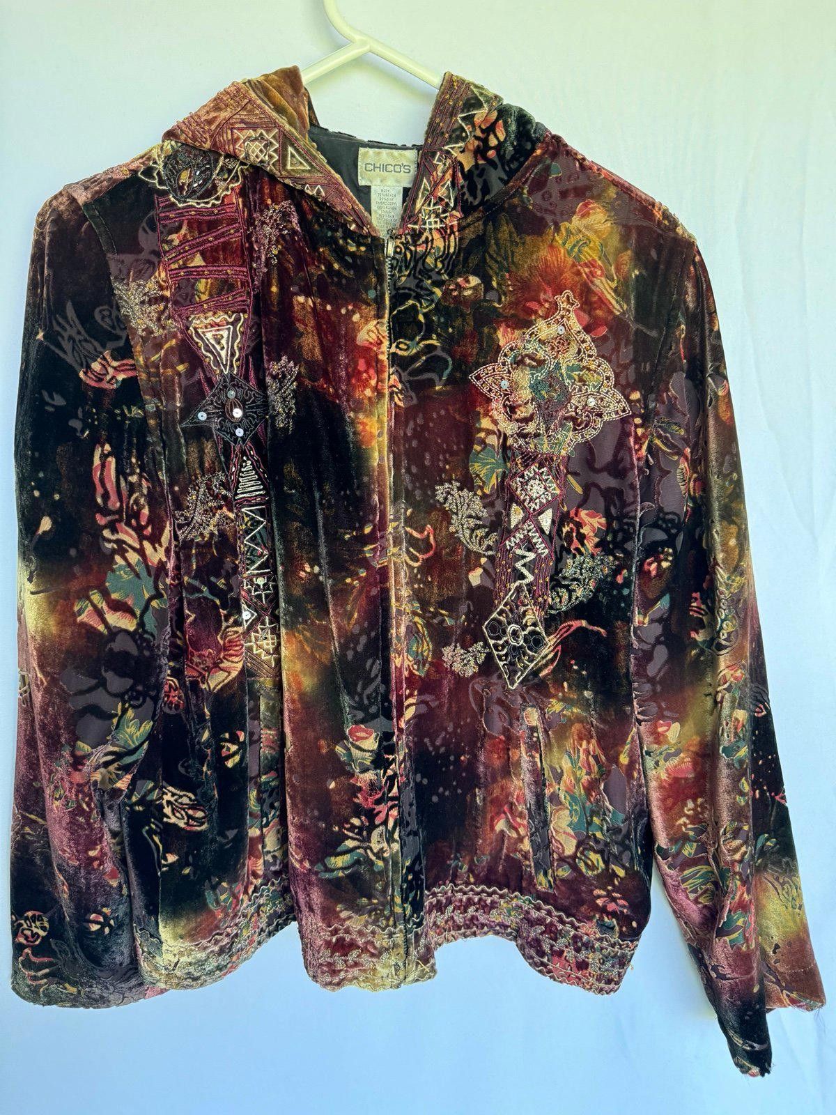 Chicos Chicos Crushed Velvet Jacket Size M / US 6-8 / IT 42-44 - 2 Thumbnail