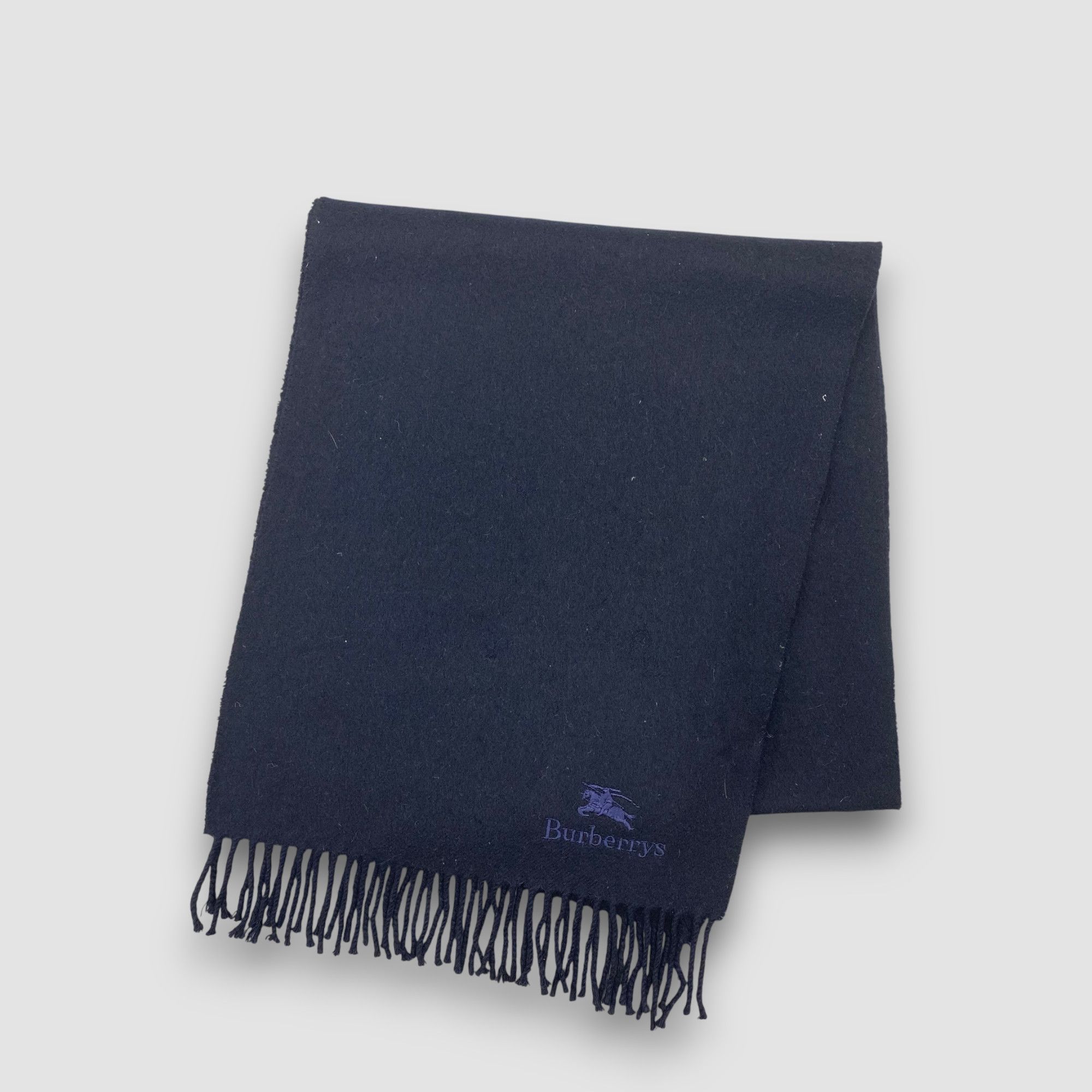 Burberry Vintage Burberry Scarf Muffler Wool Cashmere Fringe Scarves Size ONE SIZE - 3 Thumbnail