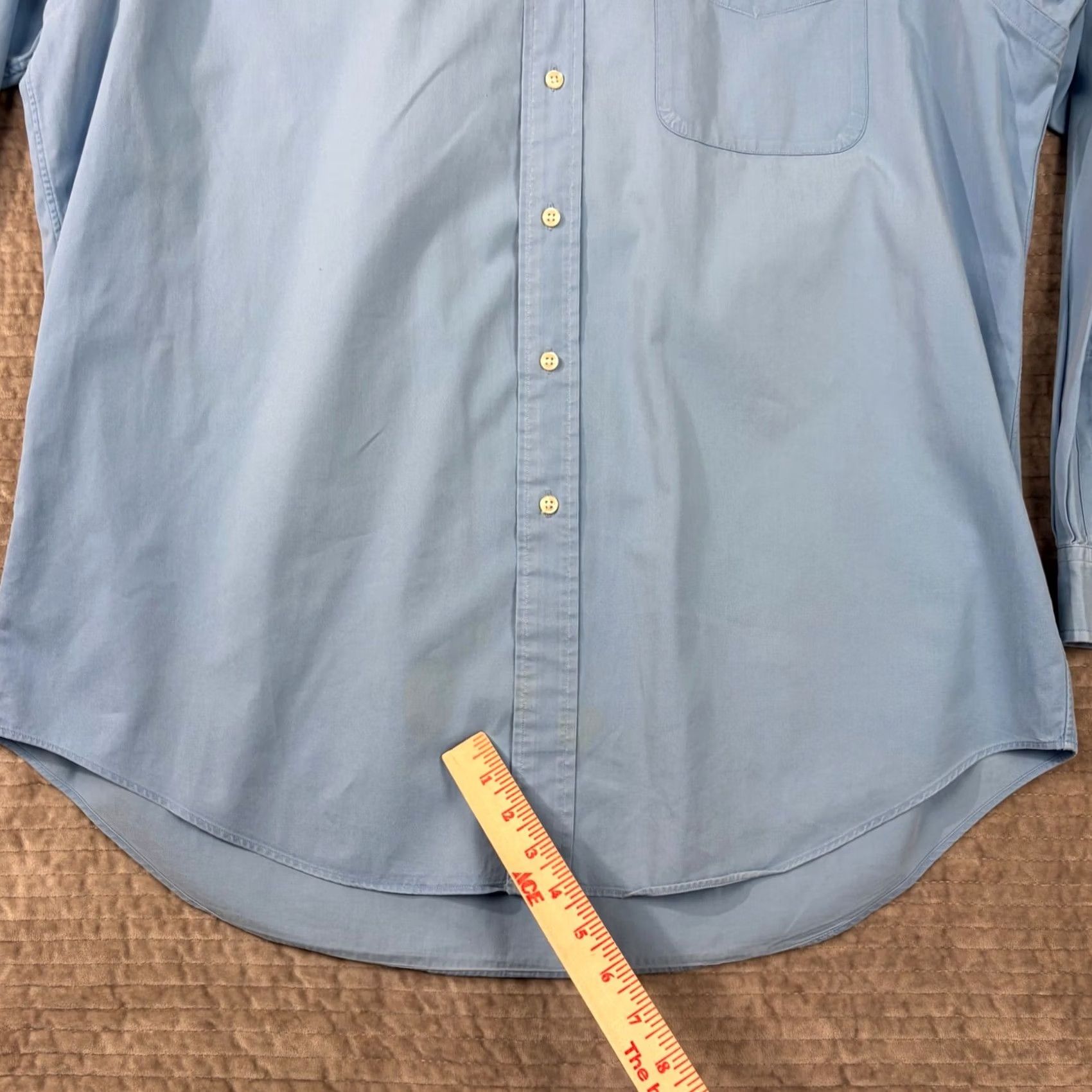 Polo Ralph Lauren Polo Ralph Lauren Shirt Mens L Blue Blake Light Cotton Button Down Long Sleeve Size US L / EU 52-54 / 3 - 6 Thumbnail