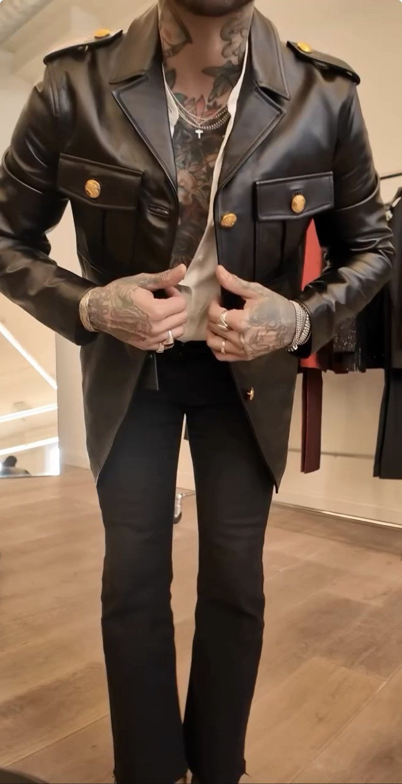 Blk Dnm Leather jacket 175 EU 48 USA 38 Size US M / EU 48-50 / 2 - 22 Thumbnail