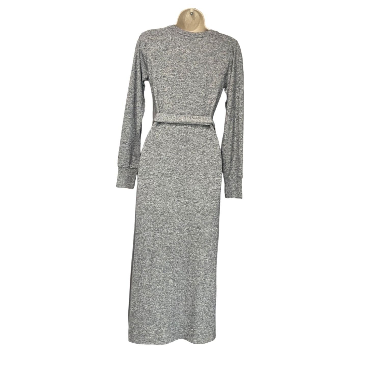 Topshop Topshop Long Sleeve Knit Midi Dress In Grey, US 4 Size S / US 4 / IT 40 - 5 Thumbnail