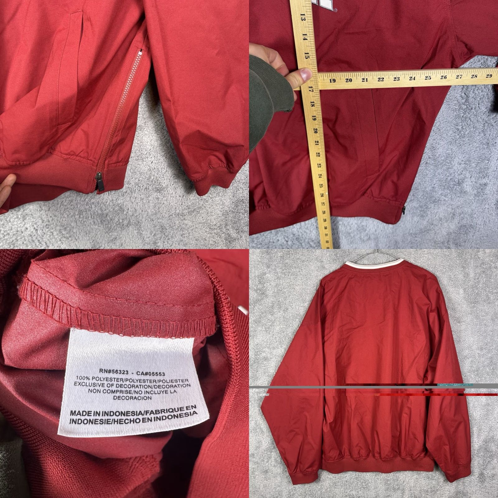 Nike Nike Oklahoma Sooners Jacket Mens XL Windbreaker Pullover Swoosh OU Red 90s Sports Activewear Mens XL Nike Center Swoosh OU Windbreaker Pullover Size US XL / EU 56 / 4 - 8 Thumbnail