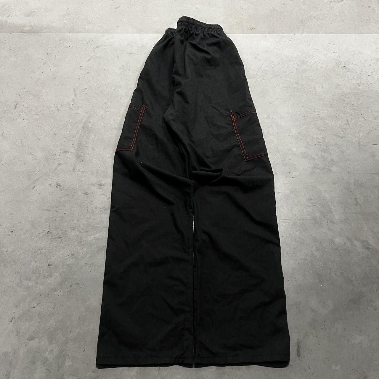 Japanese Brand × Vintage Vintage Y2K Black Cargo Sweatpants with relaxed fit! Size US 32 / EU 48 - 5 Thumbnail