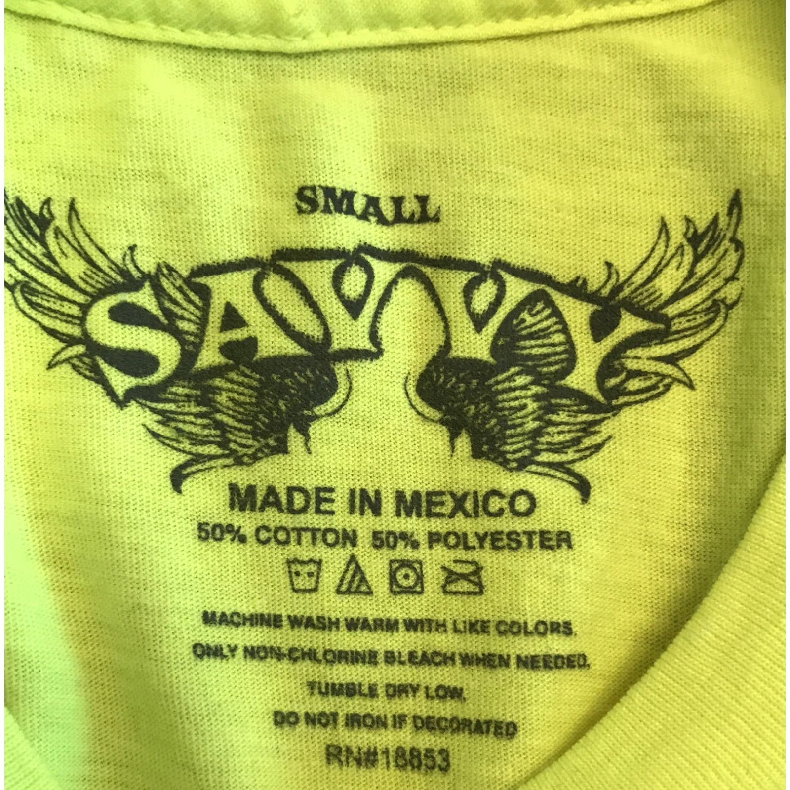 Vintage Savvy T Shirt Mens Short Sleeve S Neon Yellow B27 Size US S / EU 44-46 / 1 - 3 Thumbnail