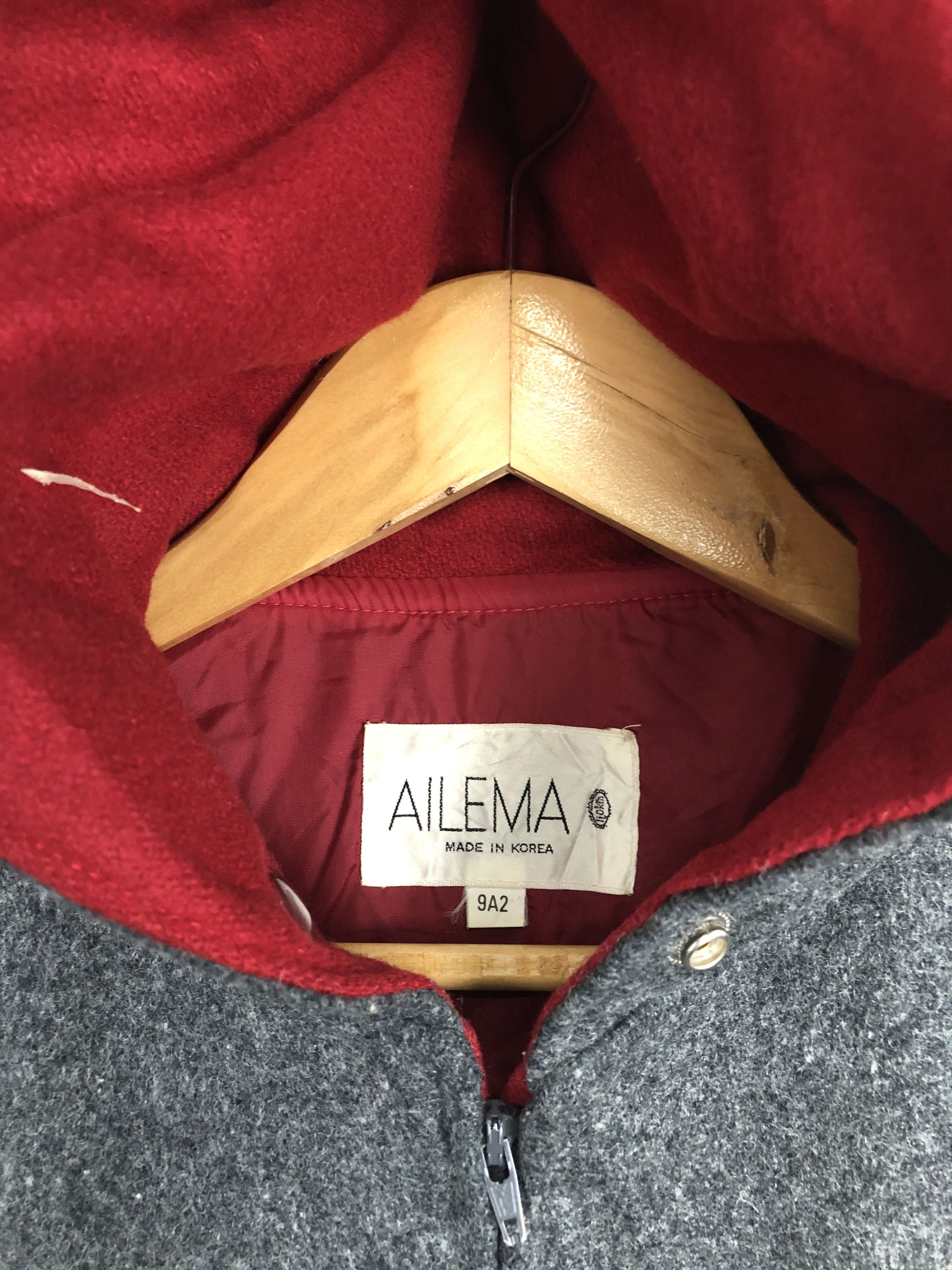 Japanese Brand Vintage 90s Ailema Wool Varsity Jacket Hoodie V0322 Size US M / EU 48-50 / 2 - 6 Thumbnail