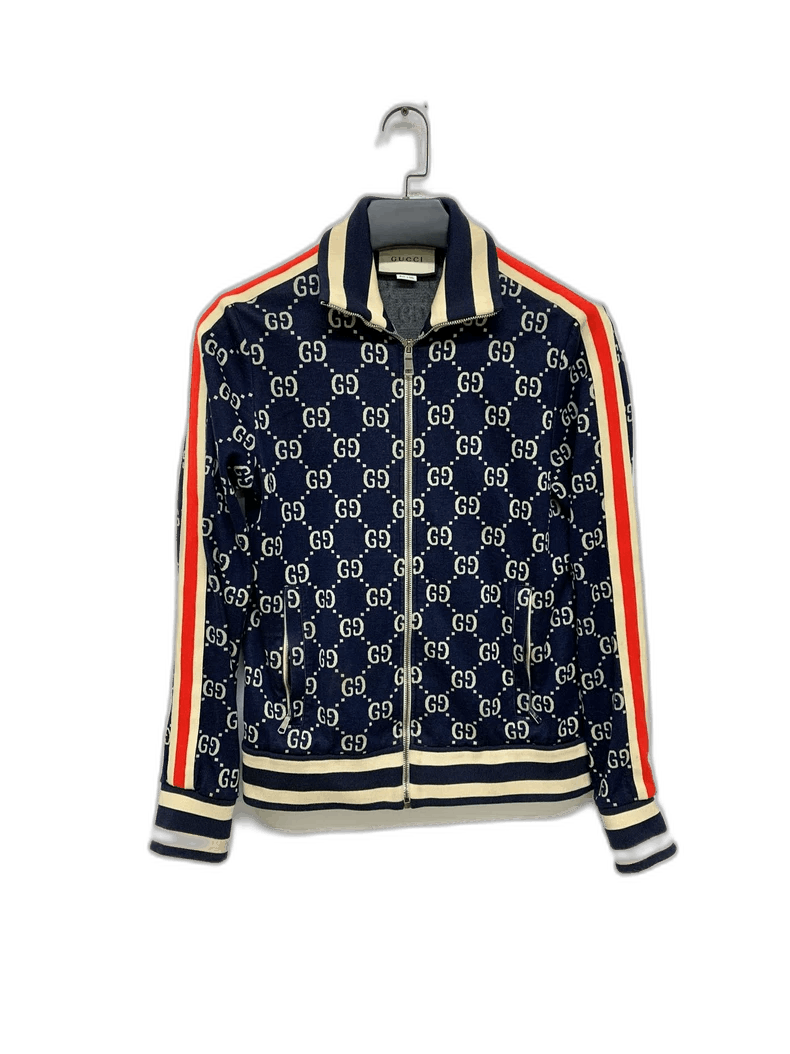 Gucci Red Blue Printed Zip Jacket-2506