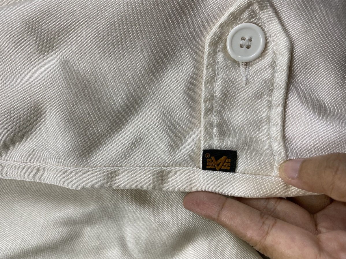 Alpha Industries 🔥RARE Vintage Alpha Industries White Bomber Jacket Size US M / EU 48-50 / 2 - 8 Thumbnail