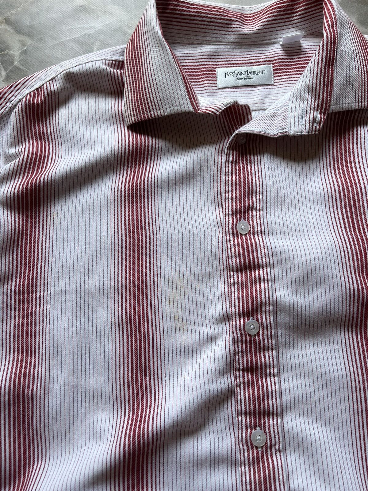 Yves Saint Laurent Vintage 90s YSL Stripped Shirt Size US XL / EU 56 / 4 - 4 Thumbnail
