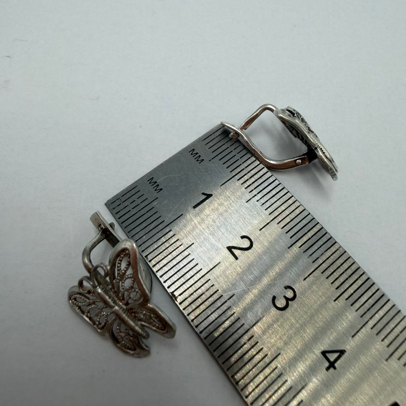 Vintage Vintage 925 Sterling Silver Filigree Dangle Earrings Size ONE SIZE - 8 Thumbnail