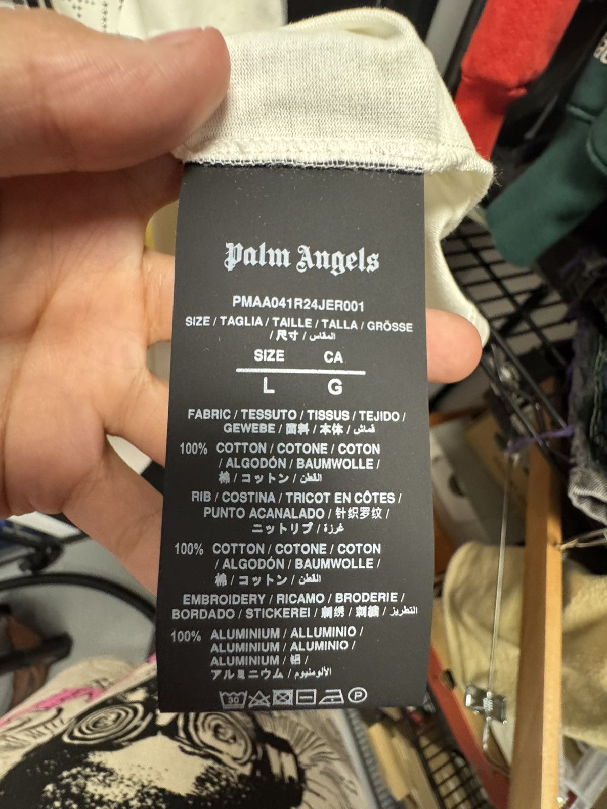 Palm Angels Palm Angels Milano Studded T-shirt Off White Size US L / EU 52-54 / 3 - 8 Thumbnail