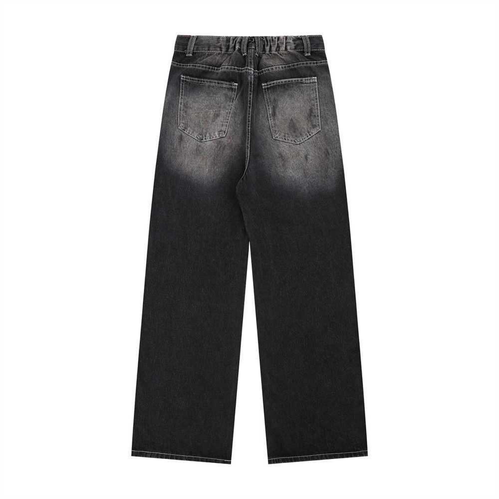 Japanese Brand × Jean American retro punk contrast color washed distressed jeans Size US 32 / EU 48 - 2 Thumbnail