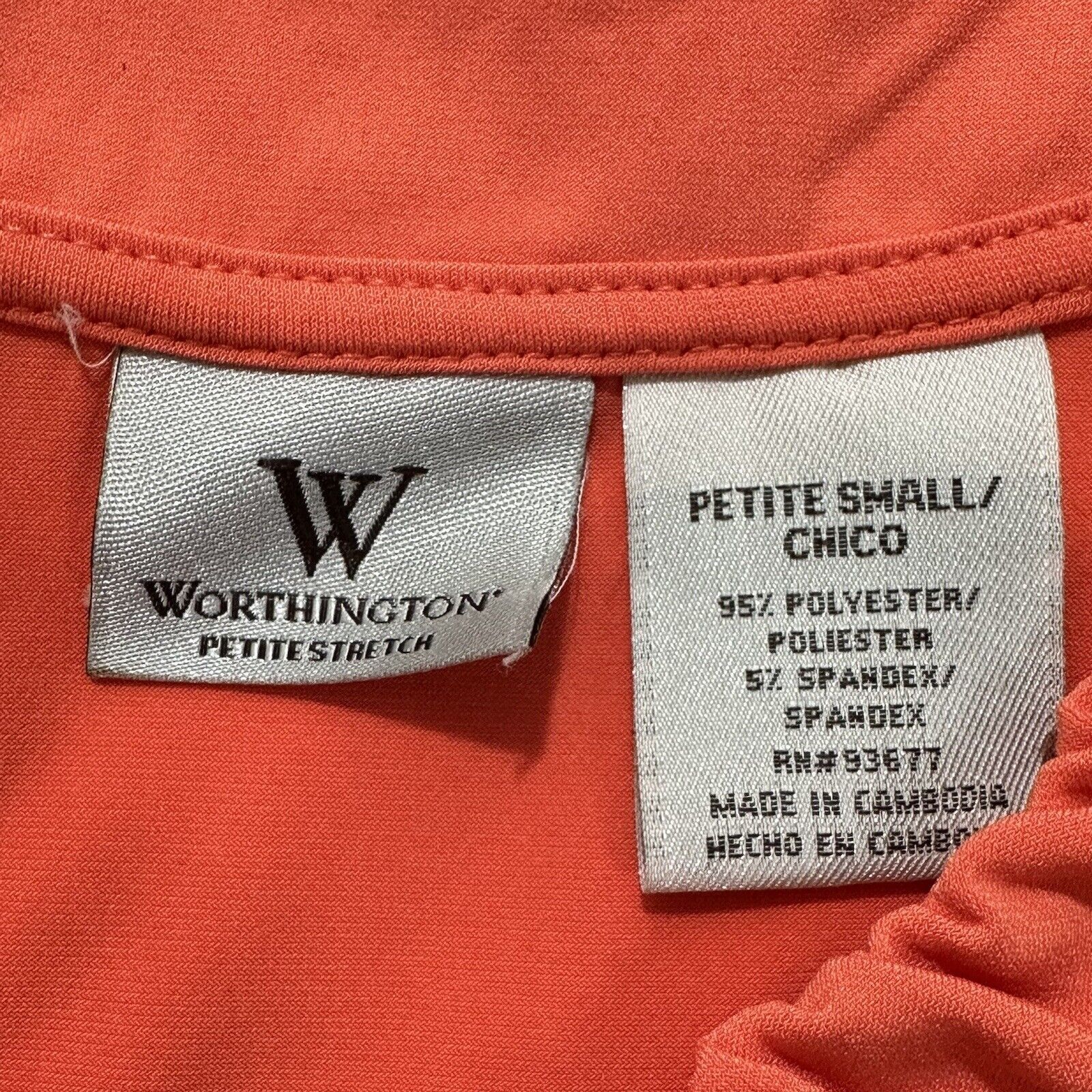Worthington Worthington SP Cap Sleeve V-Neck Pink Lightweight Blouse Top Size S / US 4 / IT 40 - 3 Thumbnail