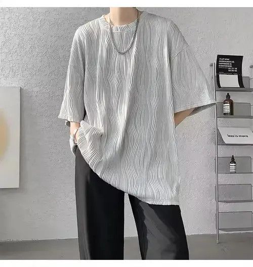 VIBE Hirasawa x Eri 💎 Korean Wave Pleated Relaxed Tee T-shirt Size US XL / EU 56 / 4 - 5 Thumbnail