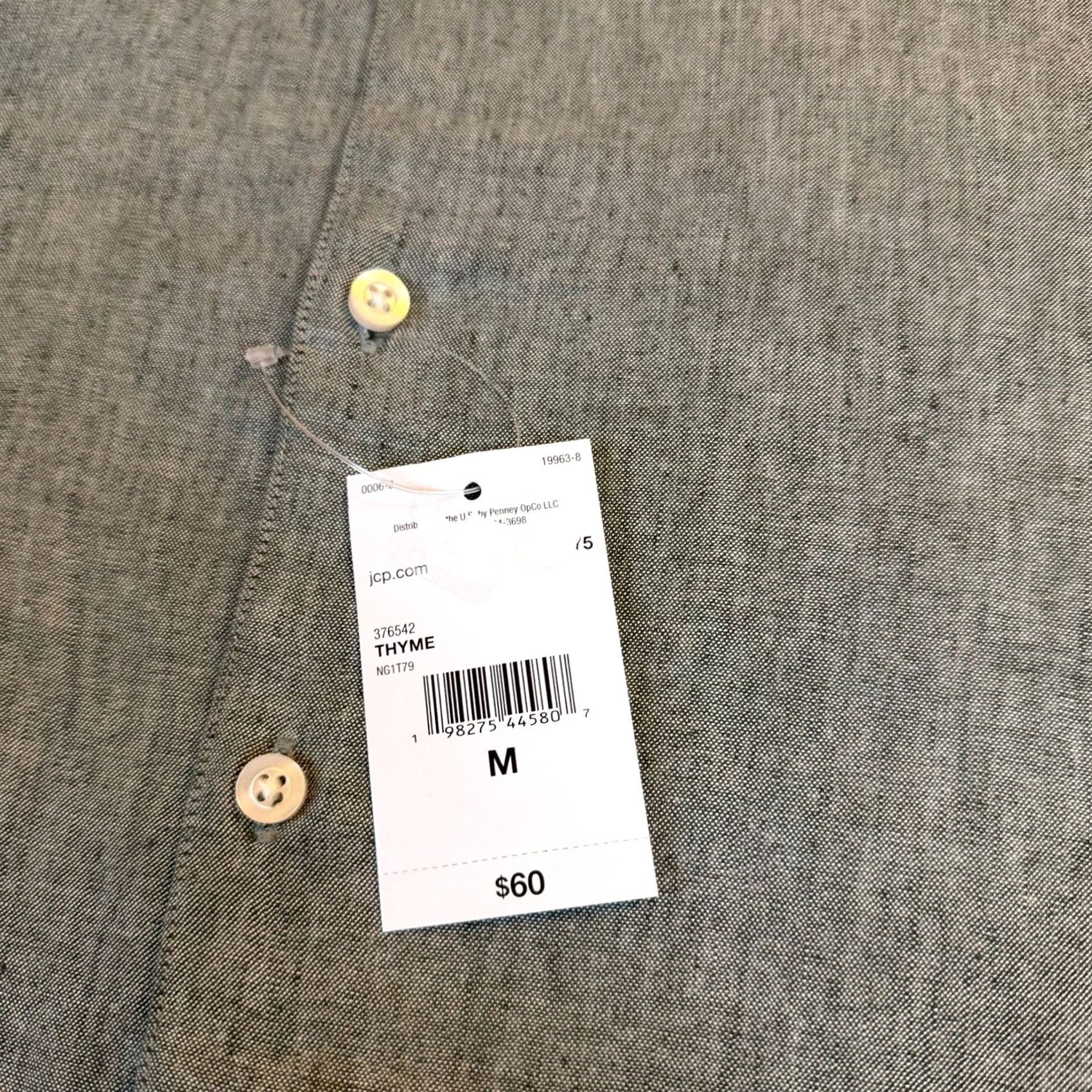 Stafford Stafford Button-Up Shirt Thyme Green Linen Blend Short Sleeve Mens M NWT Size US M / EU 48-50 / 2 - 3 Thumbnail