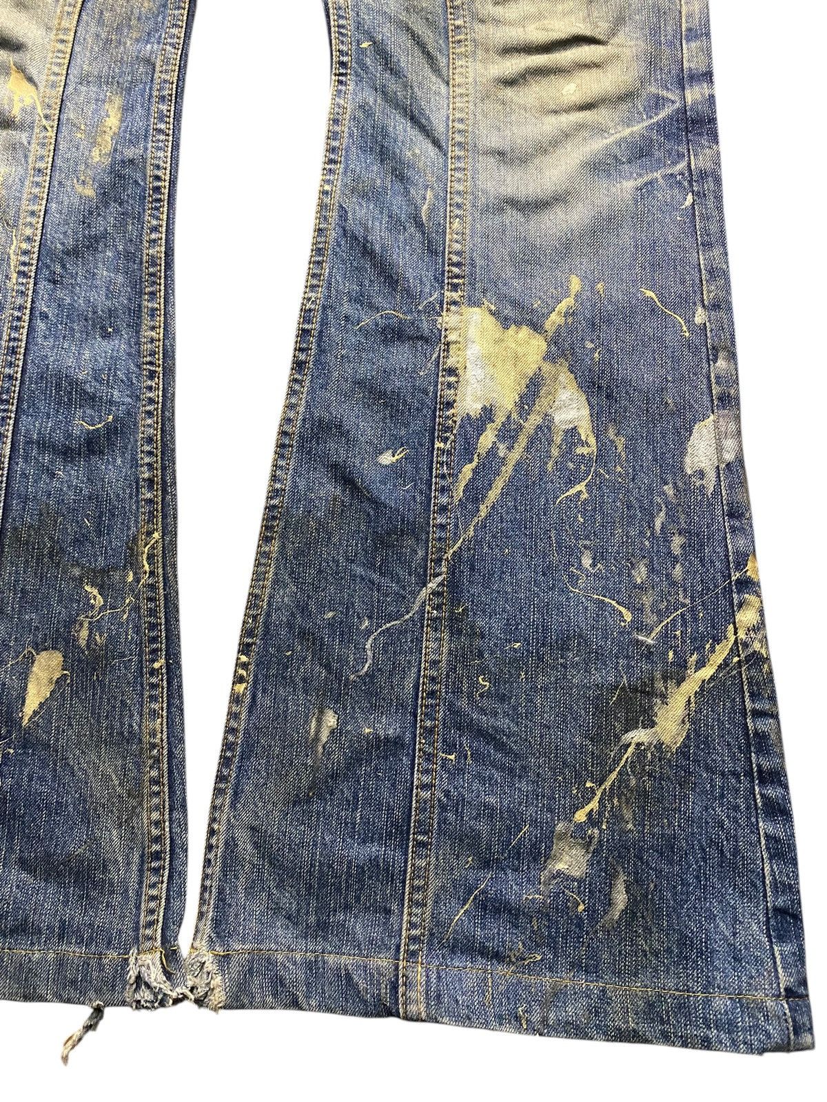 Tornado Mart Tornado Mart Gold Splatter Flare Lace Up Jeans Size US 32 / EU 48 - 11 Thumbnail
