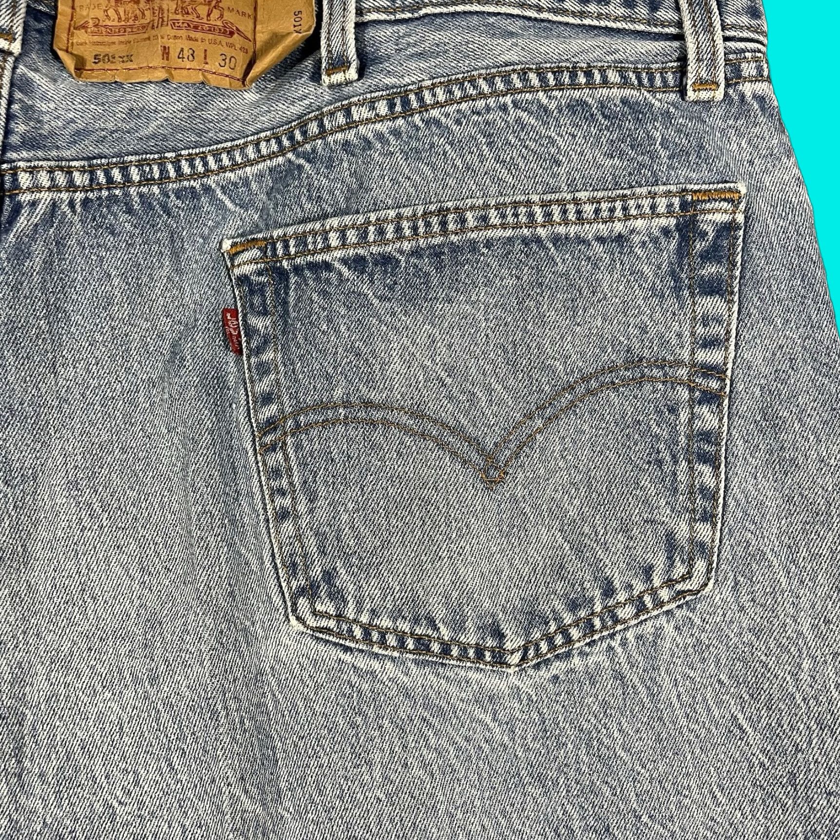 Levi's VINTAGE Levi's 501xx Jeans 501 Denim 40x26 Light Wash 90s USA Americana Denim Jeans Regular Mens 5-Pocket Button Closure Size US 40 / EU 56 - 1 Thumbnail