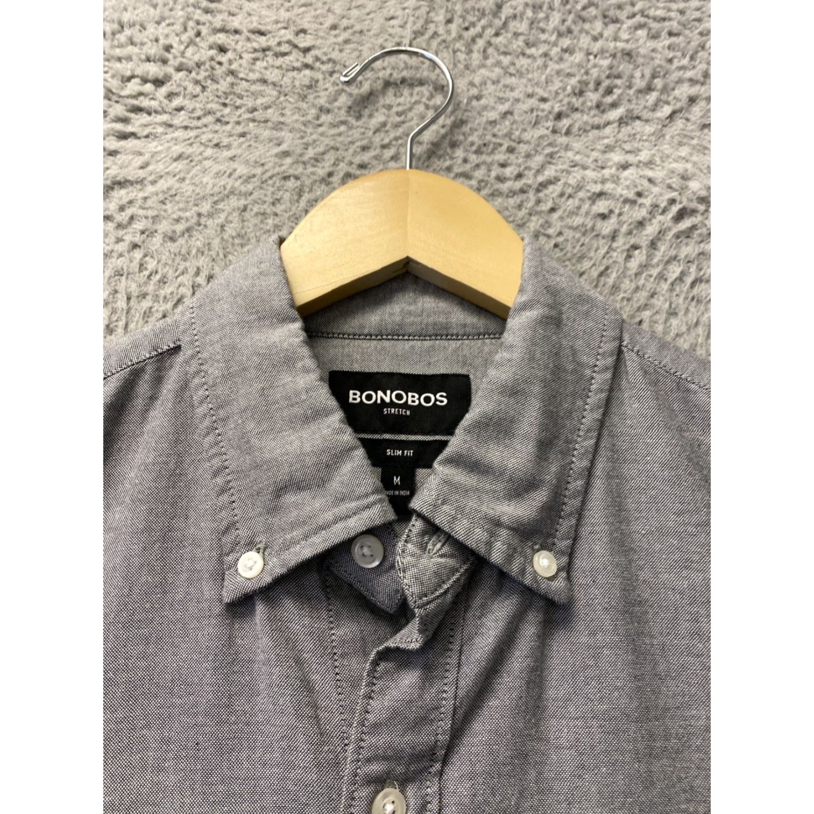 Bonobos VINTAGE Bonobos Men's Shirt Short Sleeve Slim Fit Cotton Gray Casual Summer Men Size US M / EU 48-50 / 2 - 2 Thumbnail