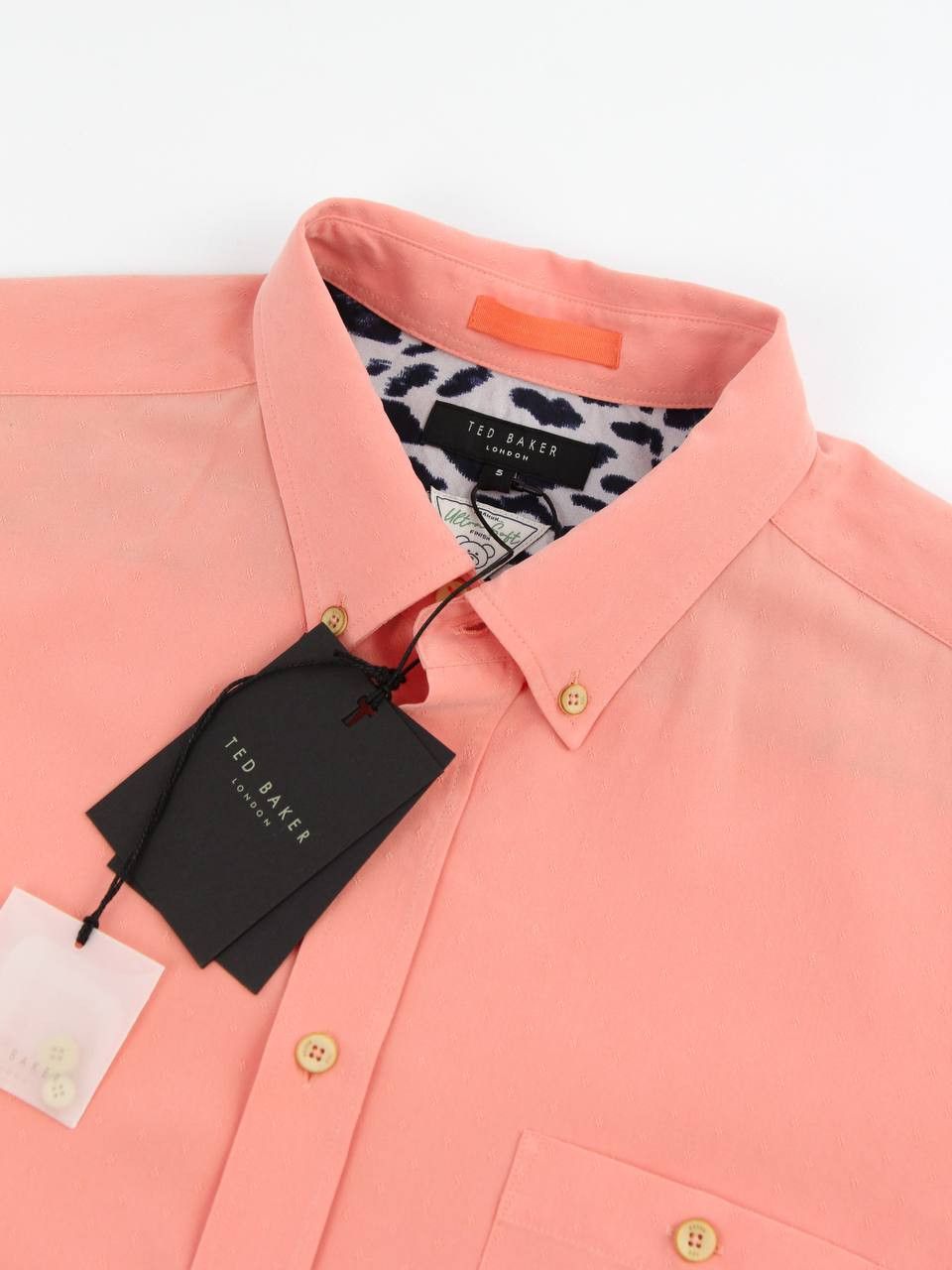Ted Baker TED BAKER Coral Ultra Soft Short Sleeve Shirt Size US XL / EU 56 / 4 - 7 Thumbnail