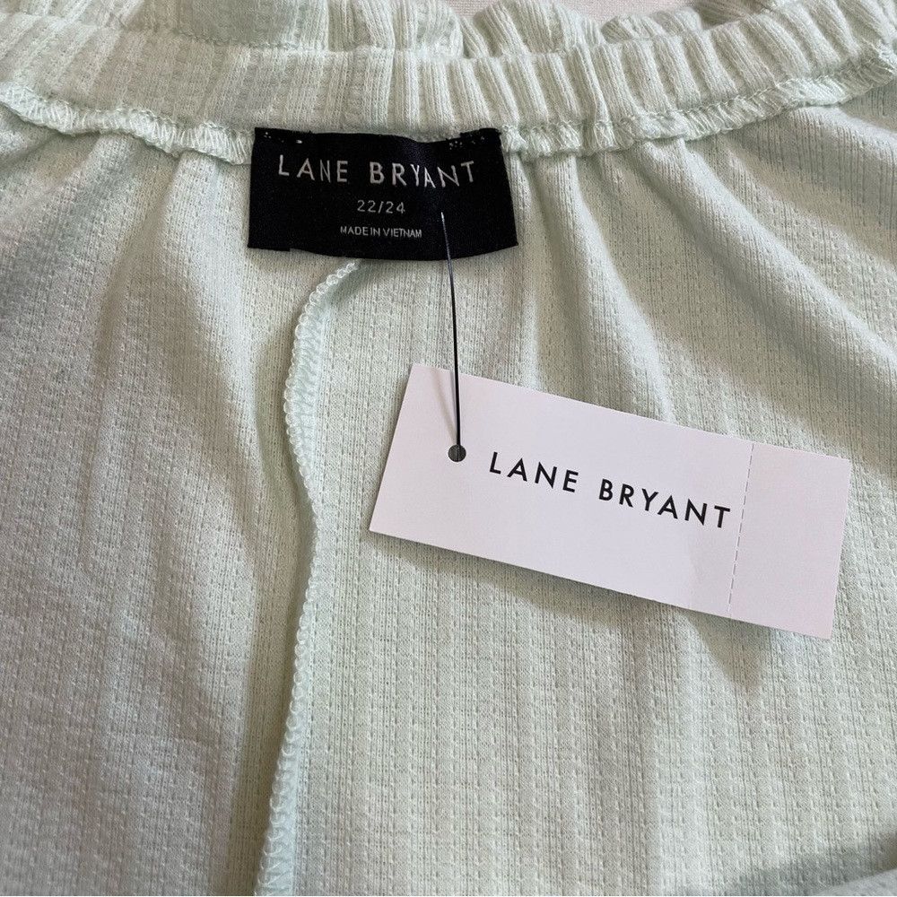 Other NWT New Lane Bryant Light Green Peasant Blouse Size 22/24 Size 4XL / US 24-26 - 6 Thumbnail