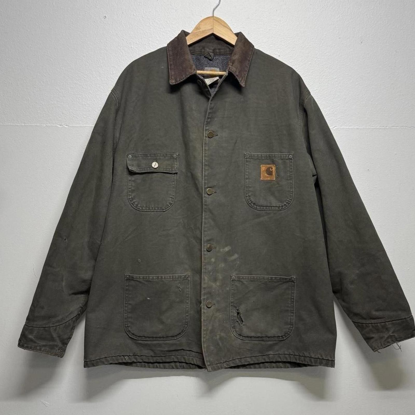 Carhartt 2000s Carhartt blanket lined jacket in moss XL Tall Size US XL / EU 56 / 4 - 1 Thumbnail