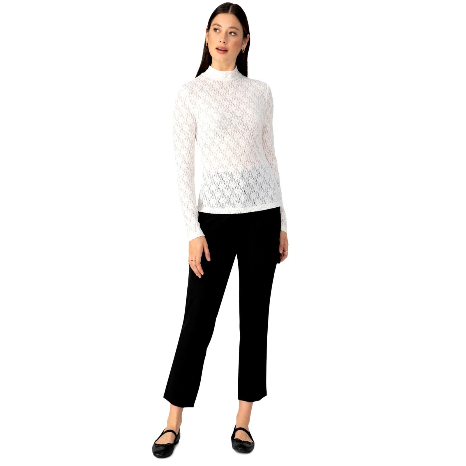 Sanctuary Sanctuary Long Sleeve Boat Neck Lace Long Sleeve Top Size S Size S / US 4 / IT 40 - 4 Thumbnail