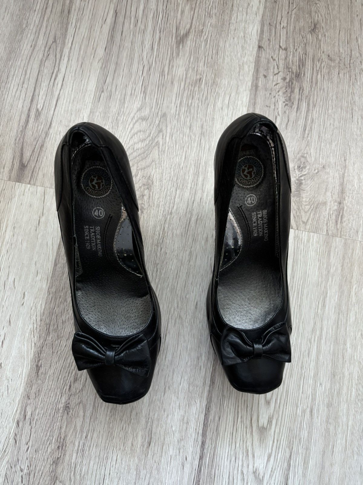 New Rock New Rock Black Platform Heels with Bow EU 40 Size US 9 / IT 39 - 2 Thumbnail