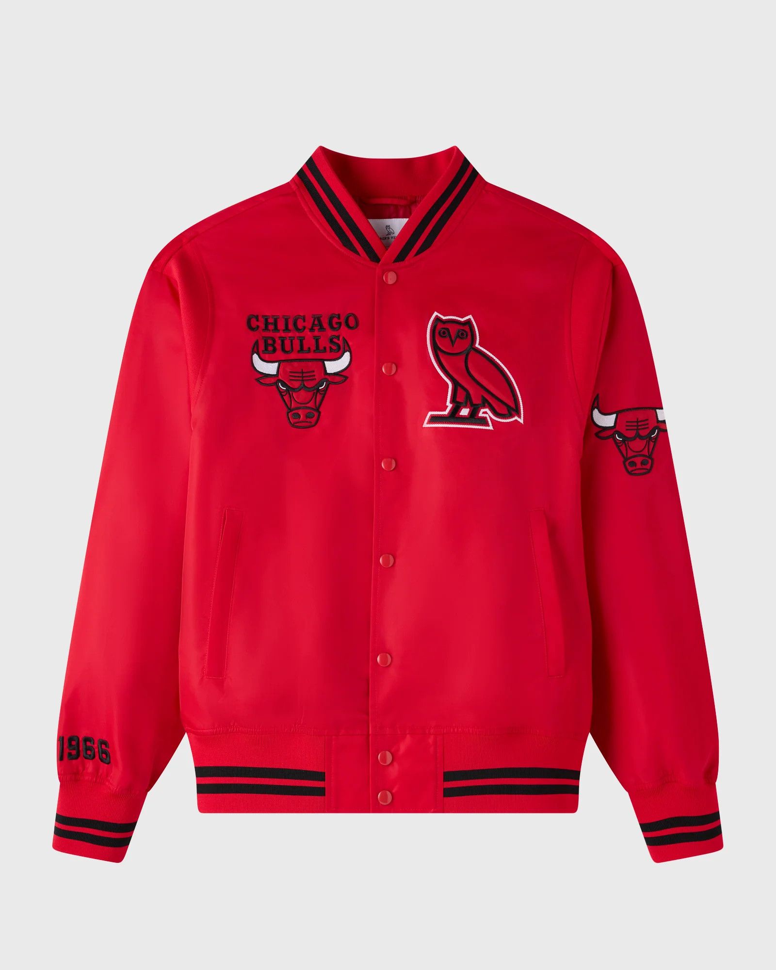 Drake OVO x NBA x CHICAGO BULLS SATIN VARSITY JACKET Size US XXL / EU 58 / 5 - 3 Thumbnail