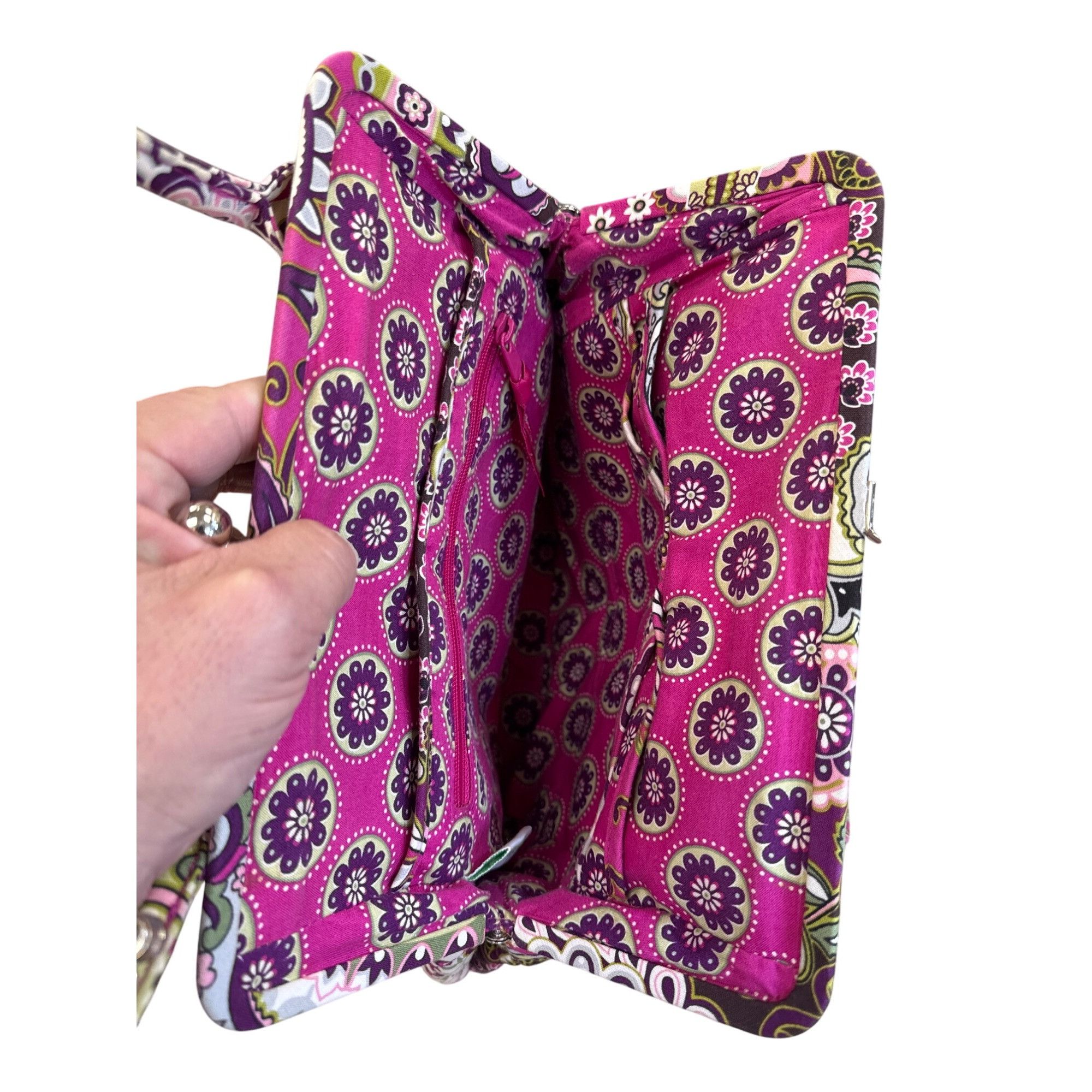 Vera Bradley Vera Bradley Pink Paisley Kisslock Closure Handbag shoulderb Size ONE SIZE - 12 Thumbnail