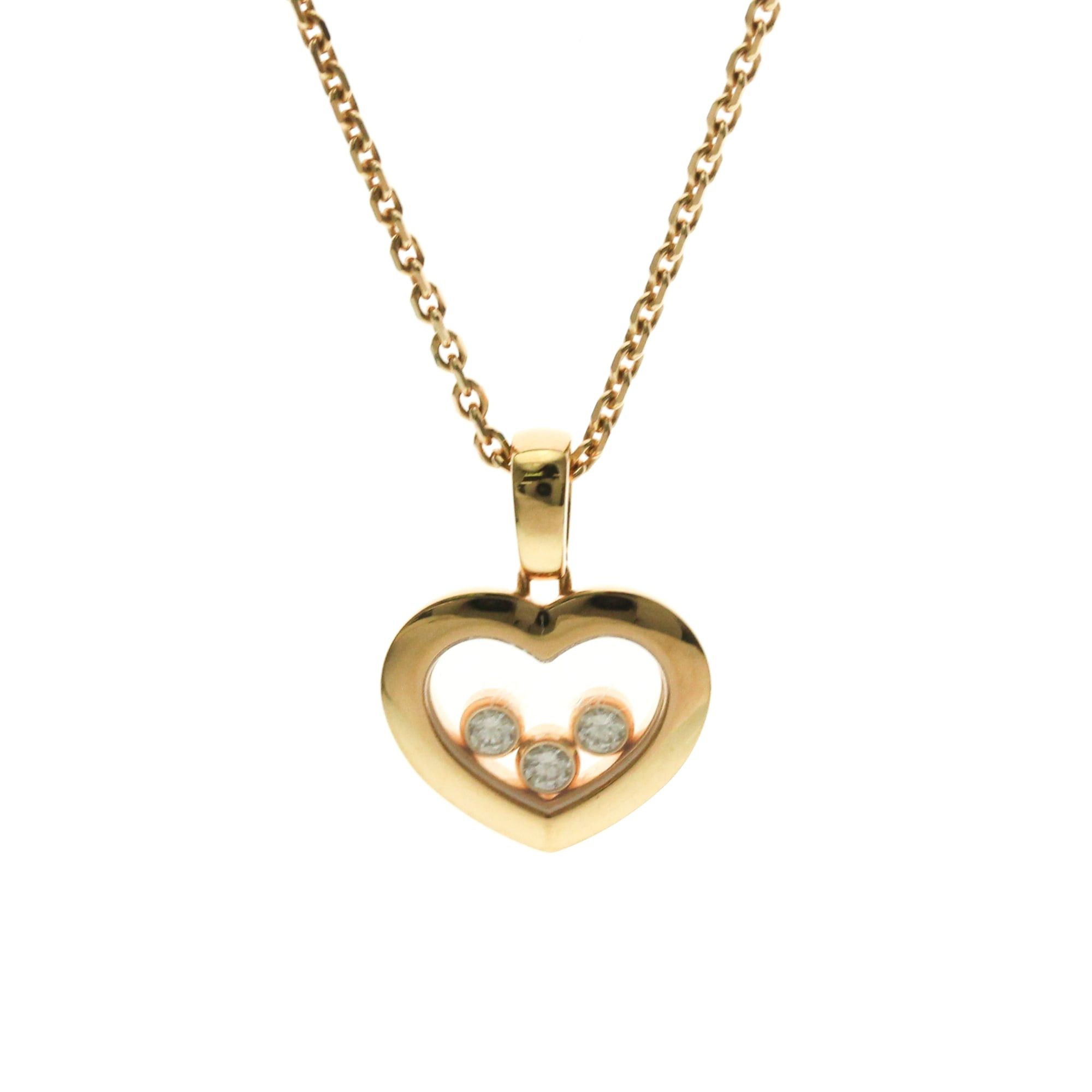Chopard Chopard Happy Diamonds Necklace 79A611 Pink Gold (18K) Diamond Men,Women Fashion Pendant Necklace (Pink Gold) Size ONE SIZE - 1 Thumbnail