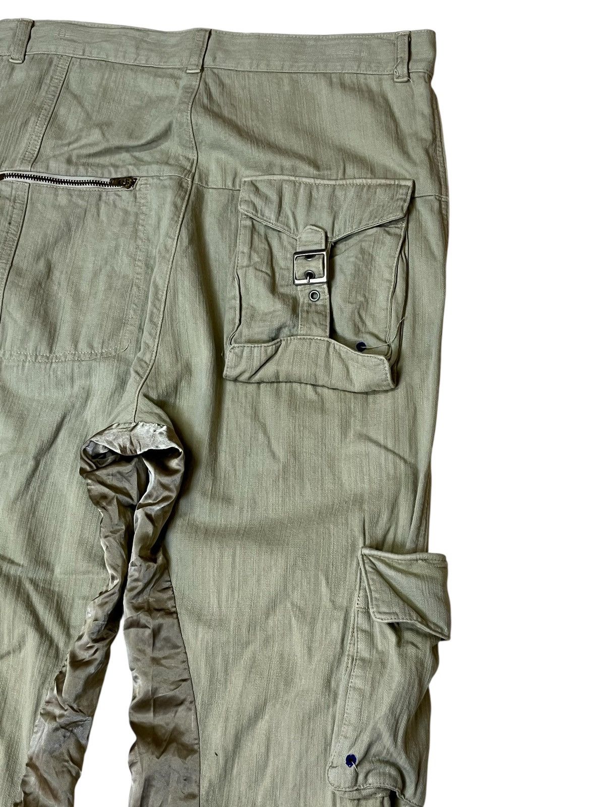 Japanese Brand Japanese cult EARTH MUSIC with silk patchwork cargo pants Size US 31 - 10 Thumbnail