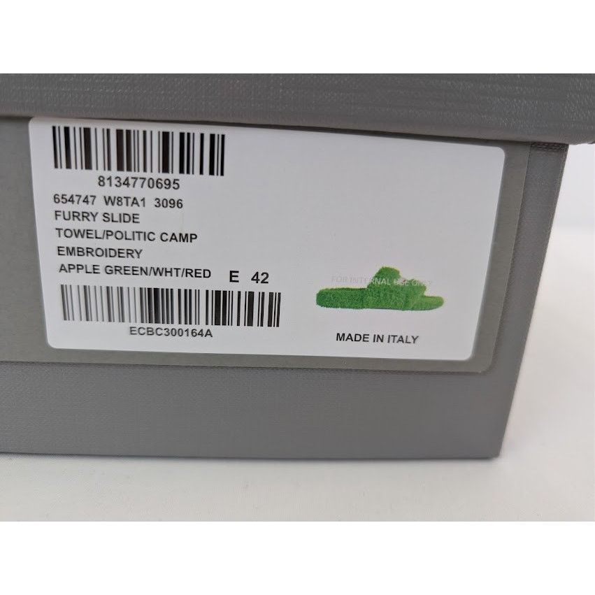 Balenciaga o1rshd1 Furry Political Campaign Slide Sandal in Apple Green Size US 9 / EU 42 - 24 Thumbnail