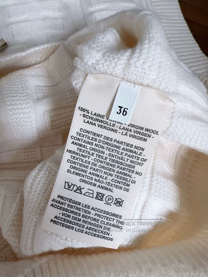 Hermes Hermes White Knit Short Sleeve Size XS / US 0-2 / IT 36-38 - 8 Thumbnail