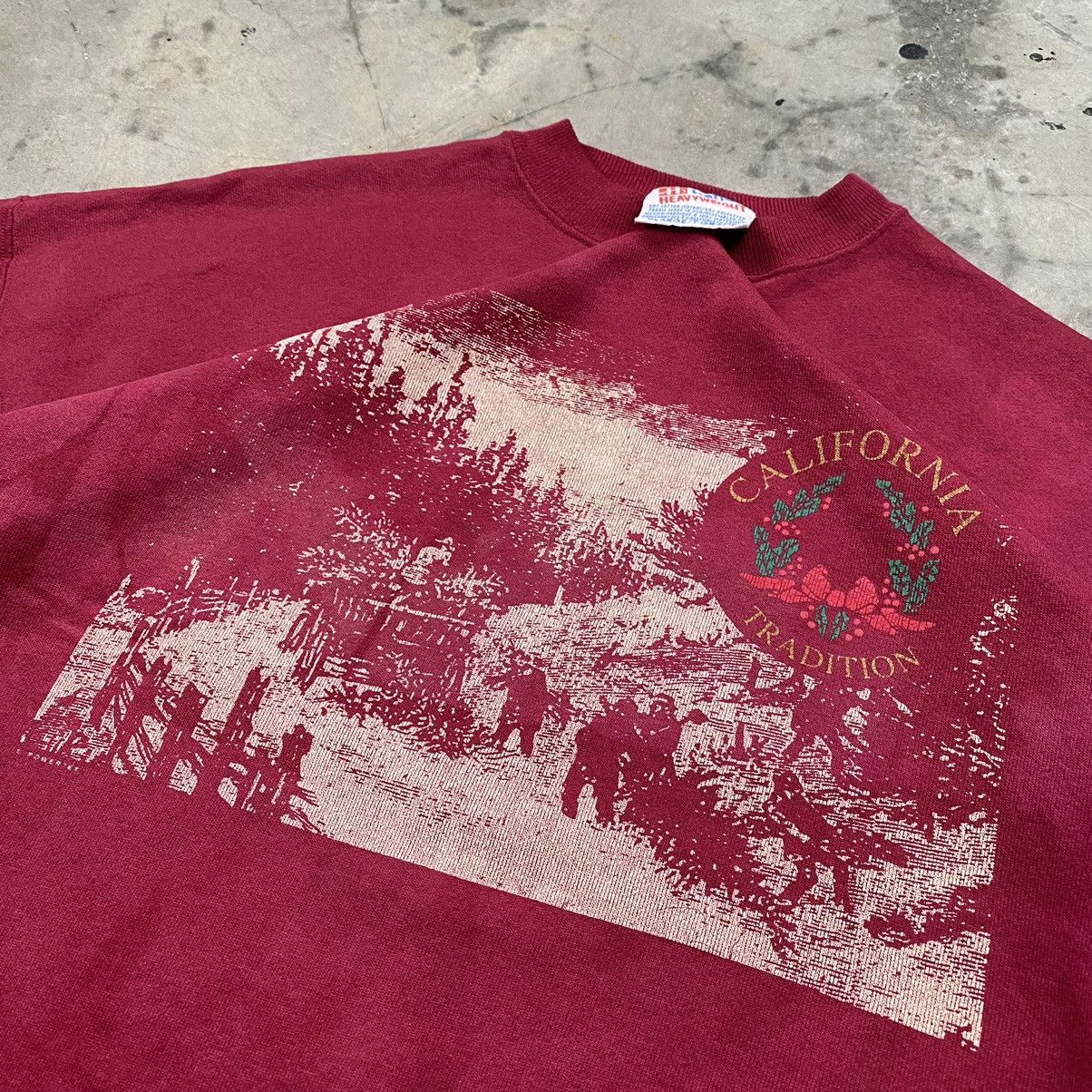 Hanes × Vintage y2k California Tradition Sunfaded Crewneck Size US XL / EU 56 / 4 - 2 Thumbnail