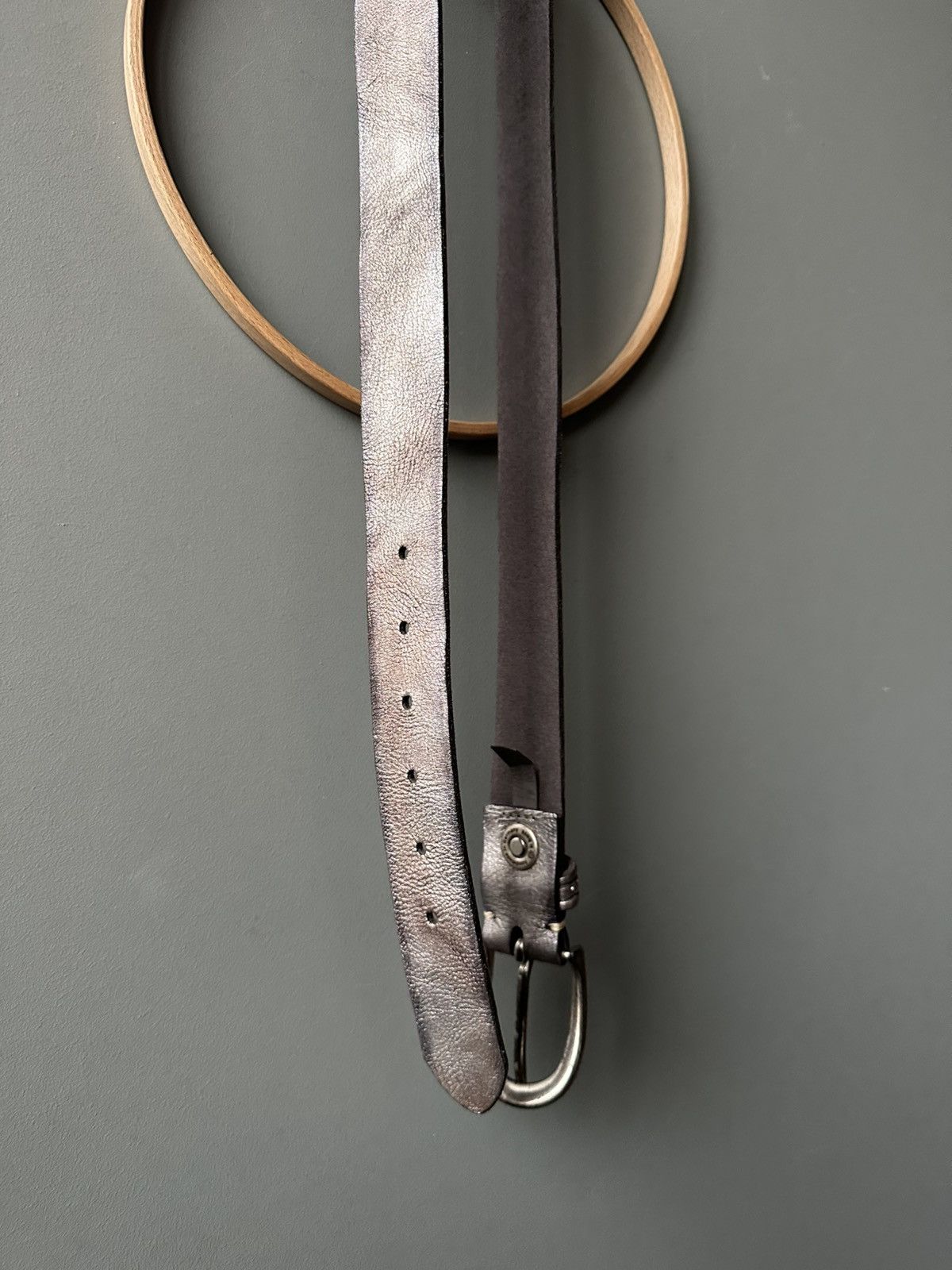 Vintage Vintage Gothic Faded Leather Belt Y2K Size ONE SIZE - 5 Thumbnail