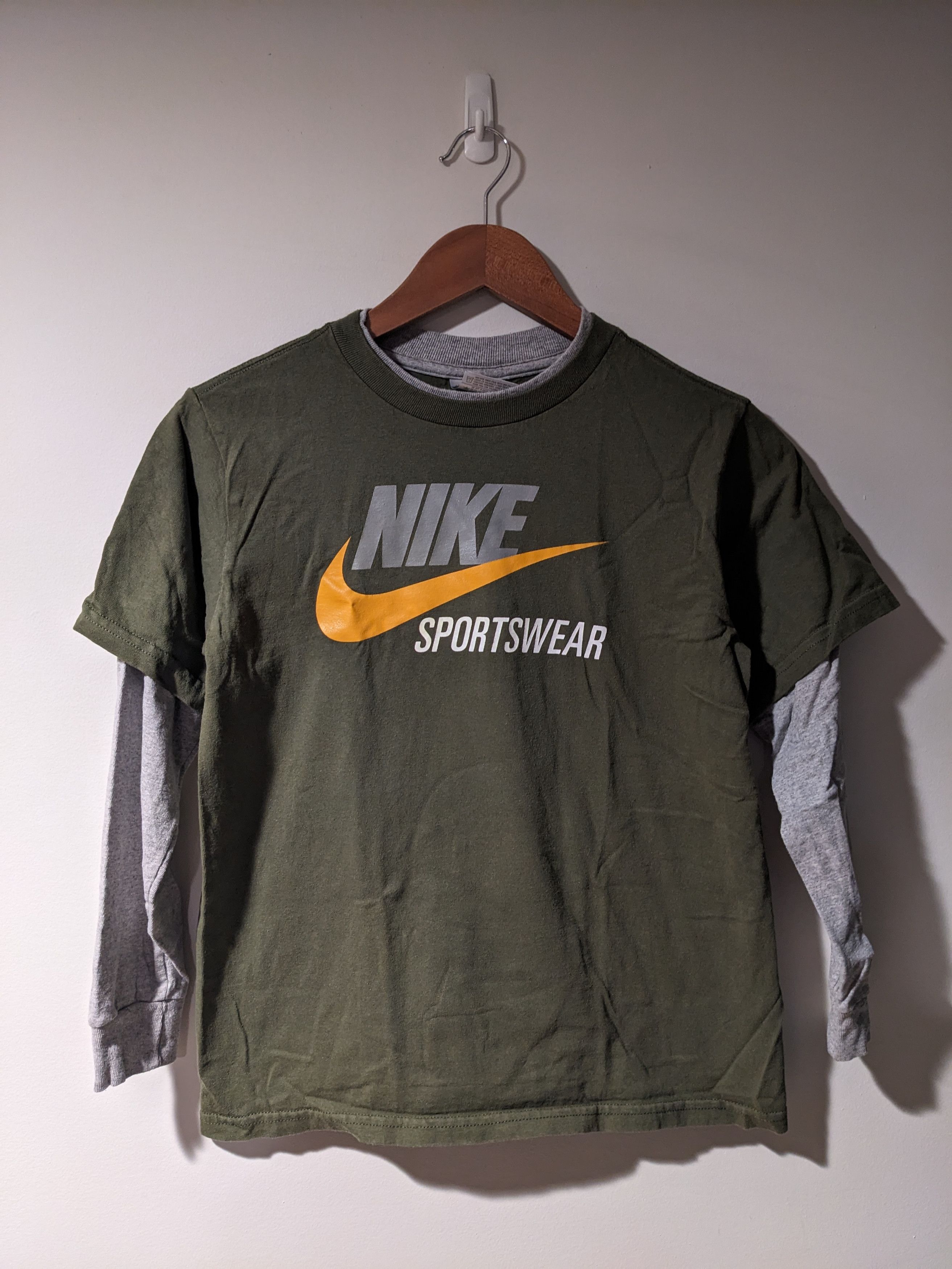 Nike × Vintage Vintage Y2K Nike Sportswear Youth Medium Long-Sleeve T-Shir Size US M / EU 48-50 / 2 - 1 Thumbnail