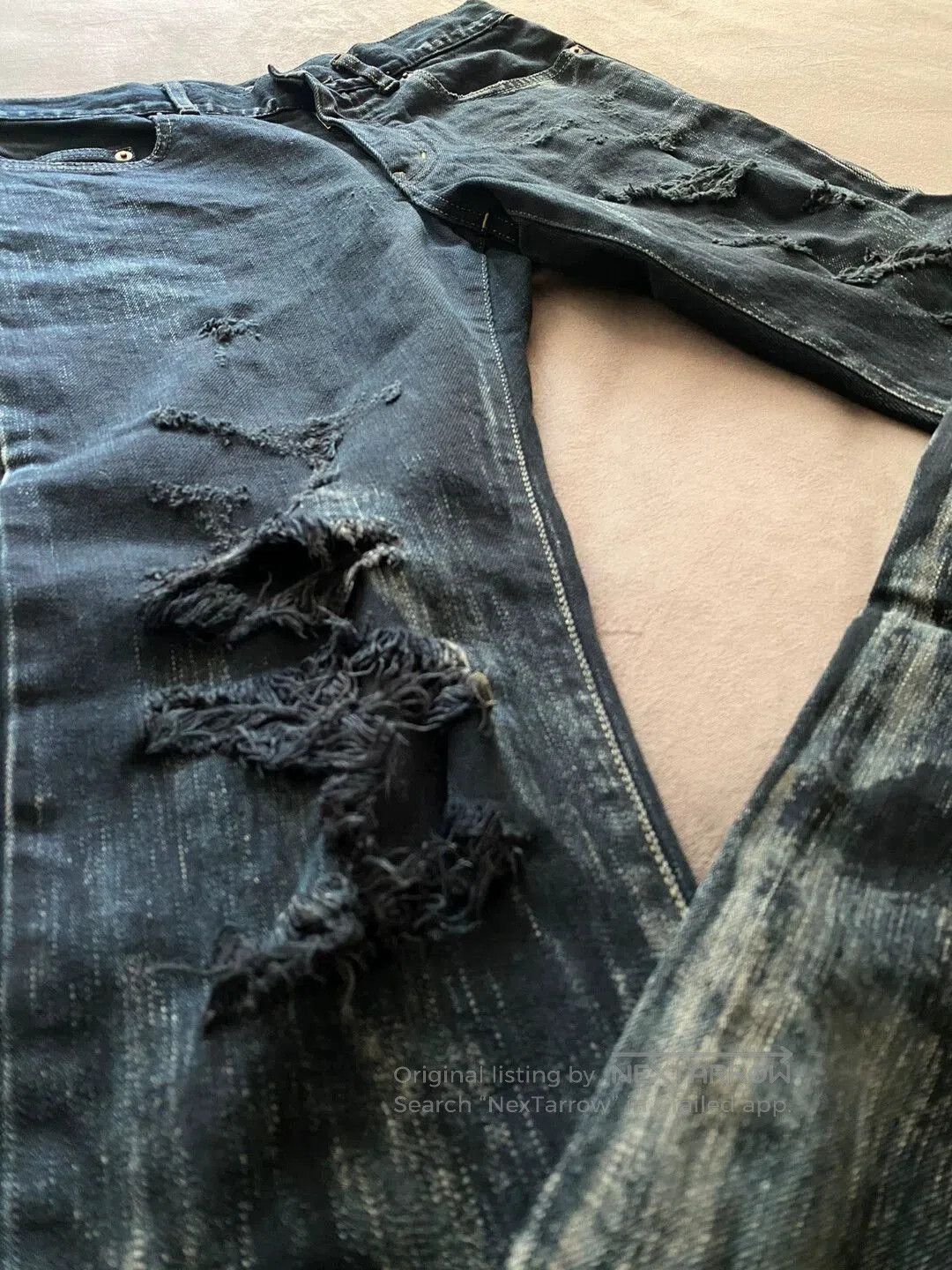 Saint Laurent Paris Saint Laurent Paris Blue Destruction Jeans. Size US 30 / EU 46 - 5 Thumbnail