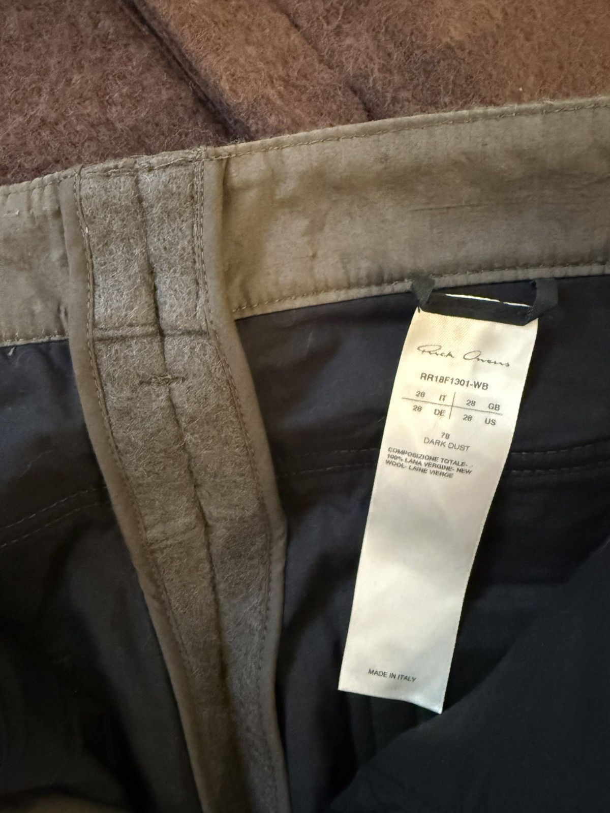 Rick Owens Wool “COLLAPSE JEANS” Size US 28 / EU 44 - 6 Thumbnail