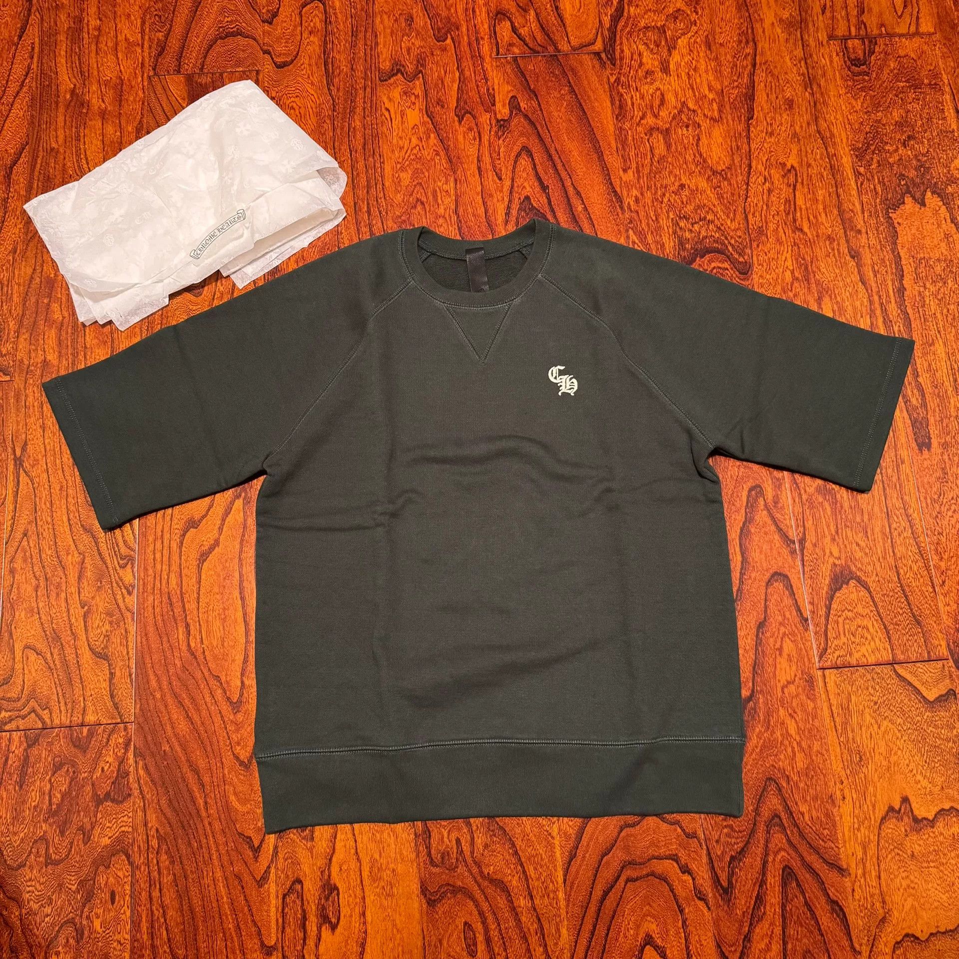 Chrome Hearts chrome hearts green embroidered short sleeve sweatshirt Size US M / EU 48-50 / 2 - 1 Thumbnail