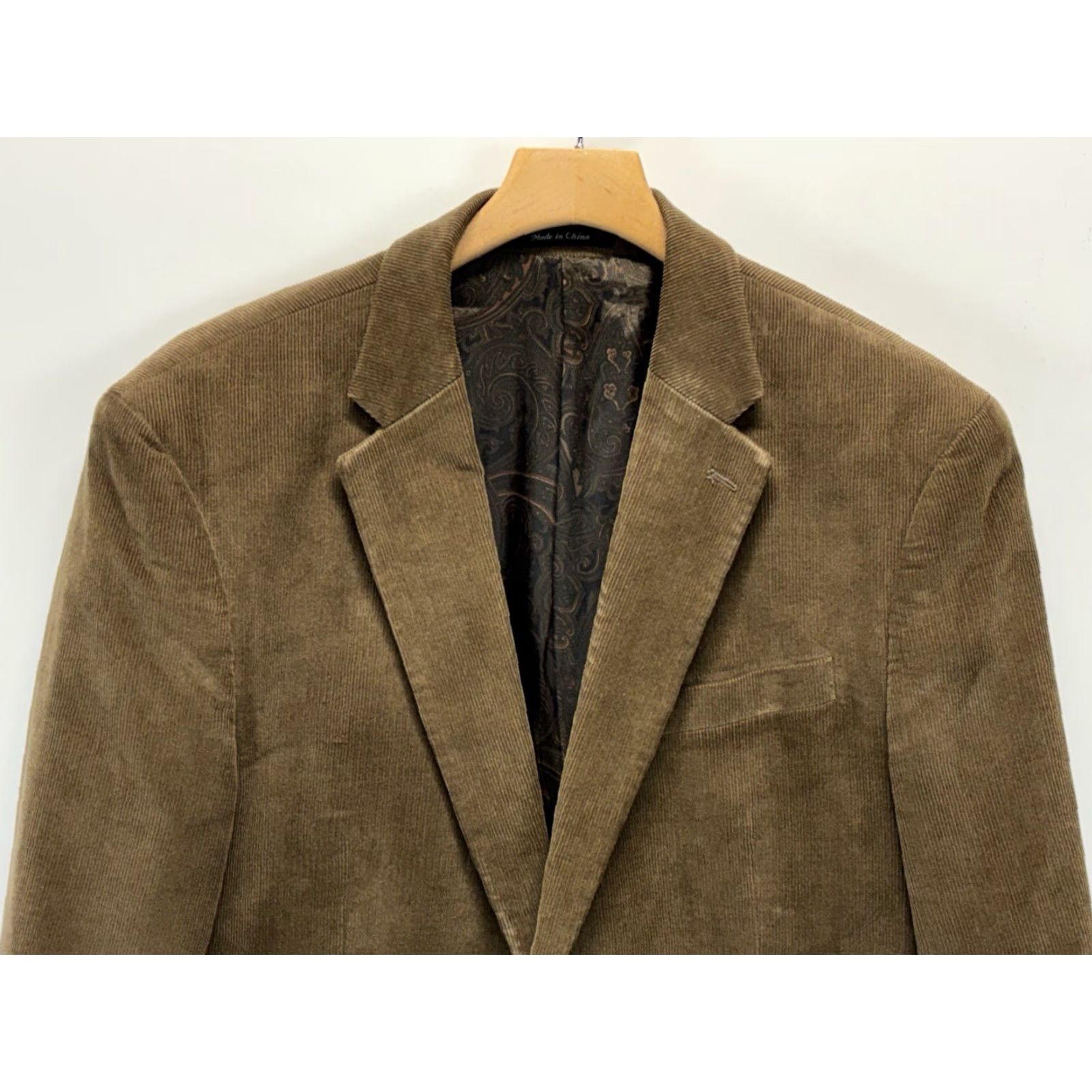 Ralph Lauren Lauren Ralph Lauren Sport Coat Men 44x32 Brown Corduroy Jacket Blazer Classic Coat Jacket Sport Coat Men 44 Brown Corduroy Size 44R - 2 Thumbnail