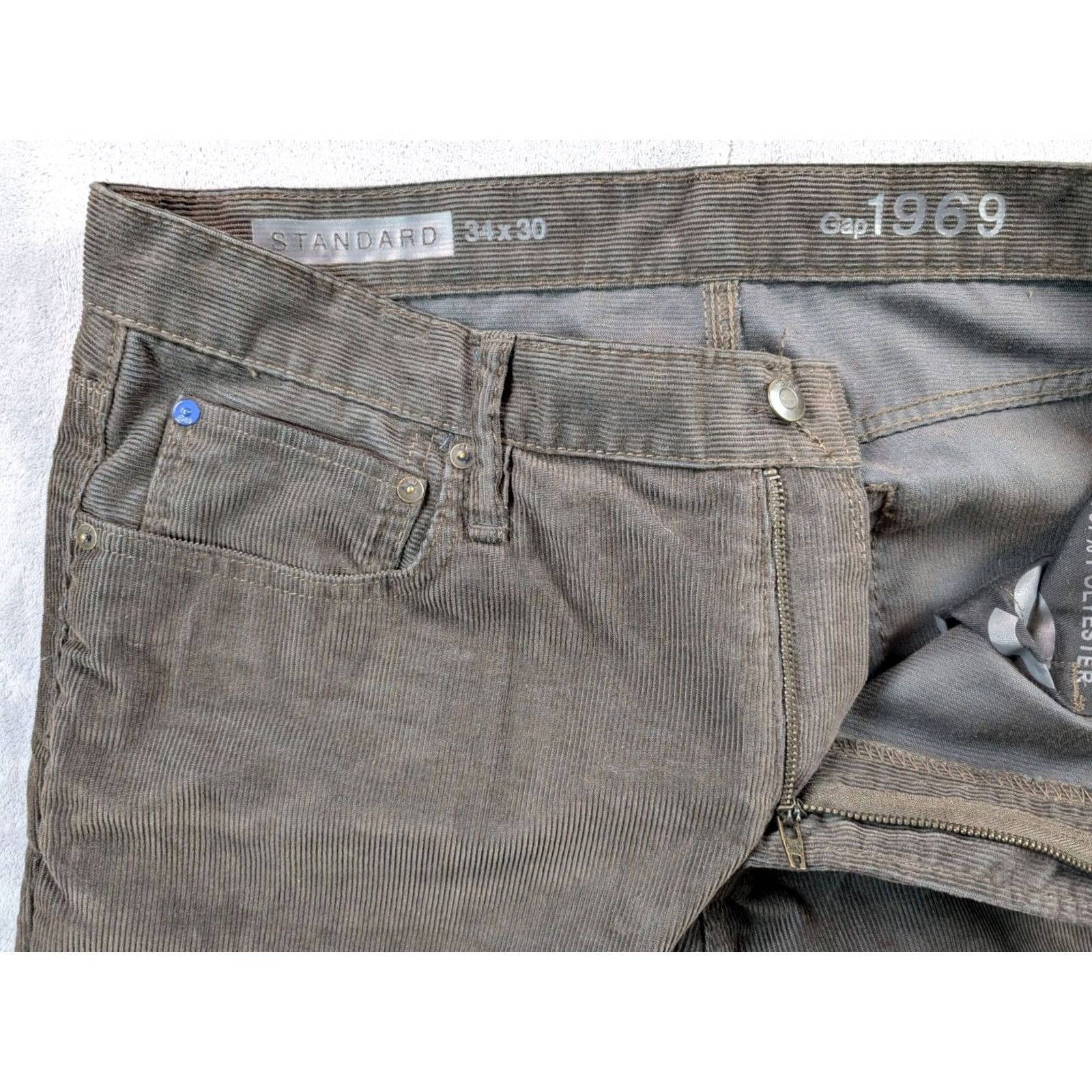 Gap VINTAGE Gap Corduroy Pants Bootcut 34x31 Gray Men's 1969 Preppy Size US 34 / EU 50 - 3 Thumbnail